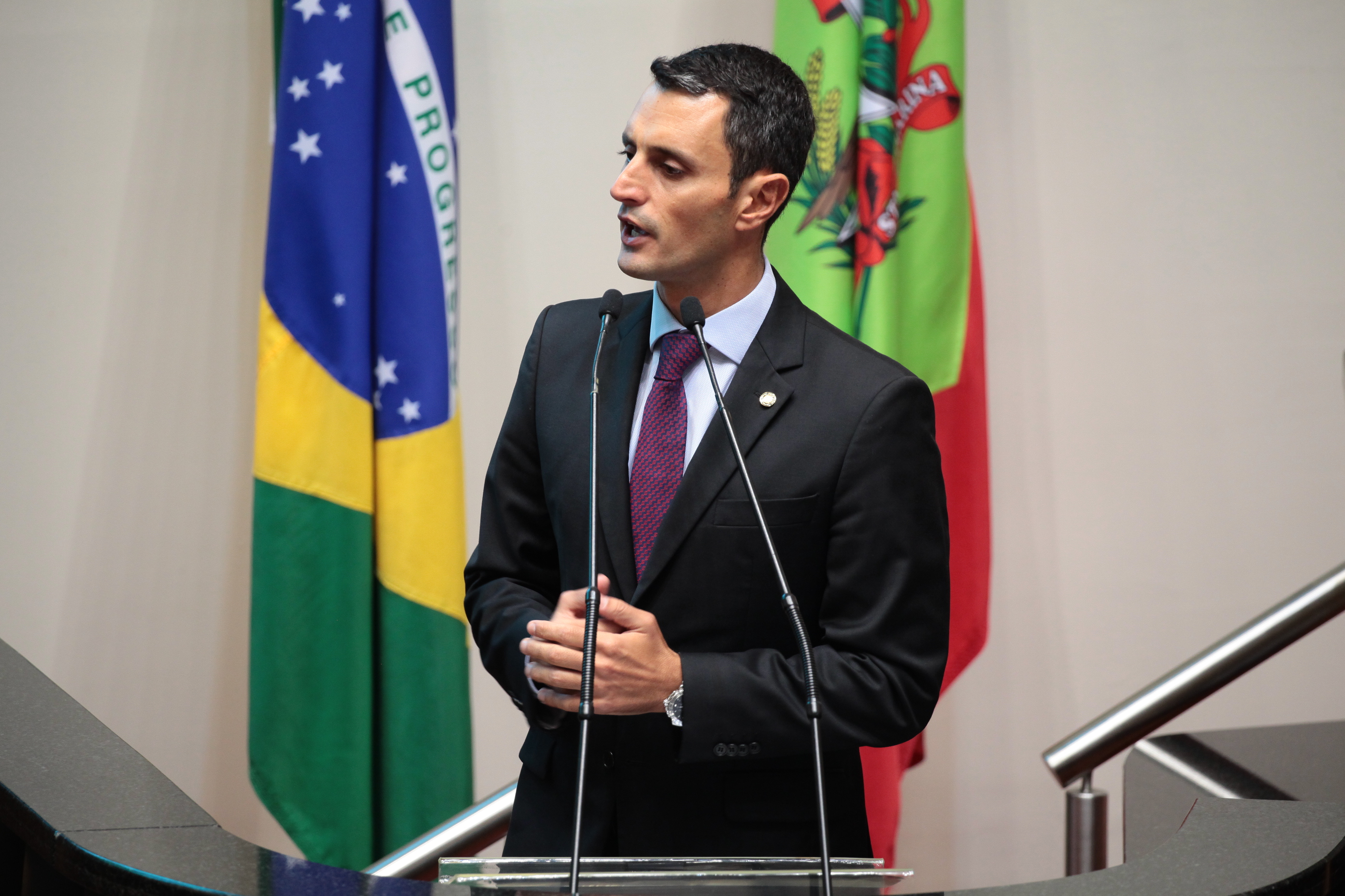 Sessão Ordinária. Deputado João Amin (PP). Foto: Miriam Zomer / Agência AL