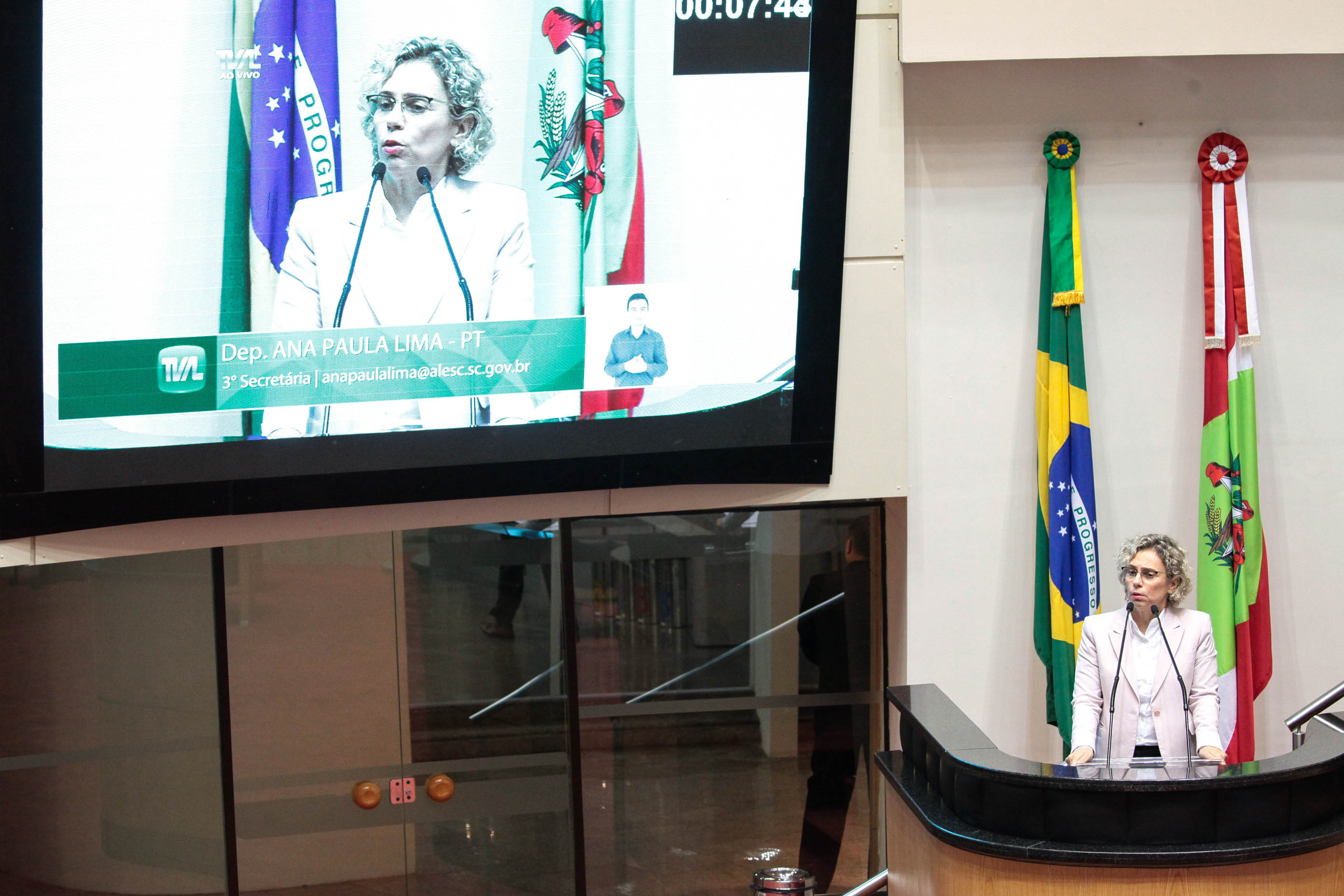 Deputada Ana Paula Lima (PT). Sessão Ordinária.