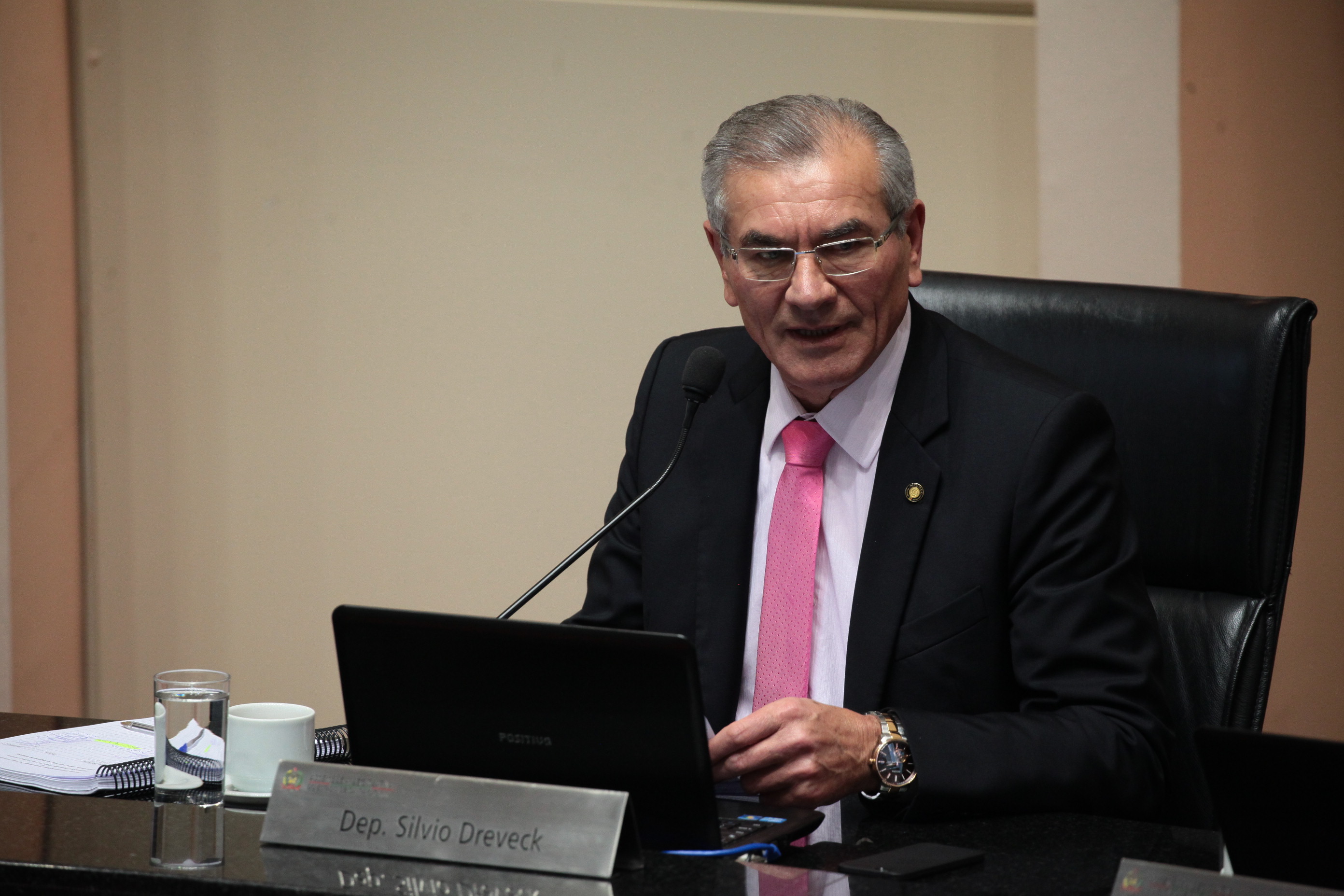 Sessão Ordinária. Deputado Silvio Dreveck (PP). Foto: Miriam Zomer / Agência AL