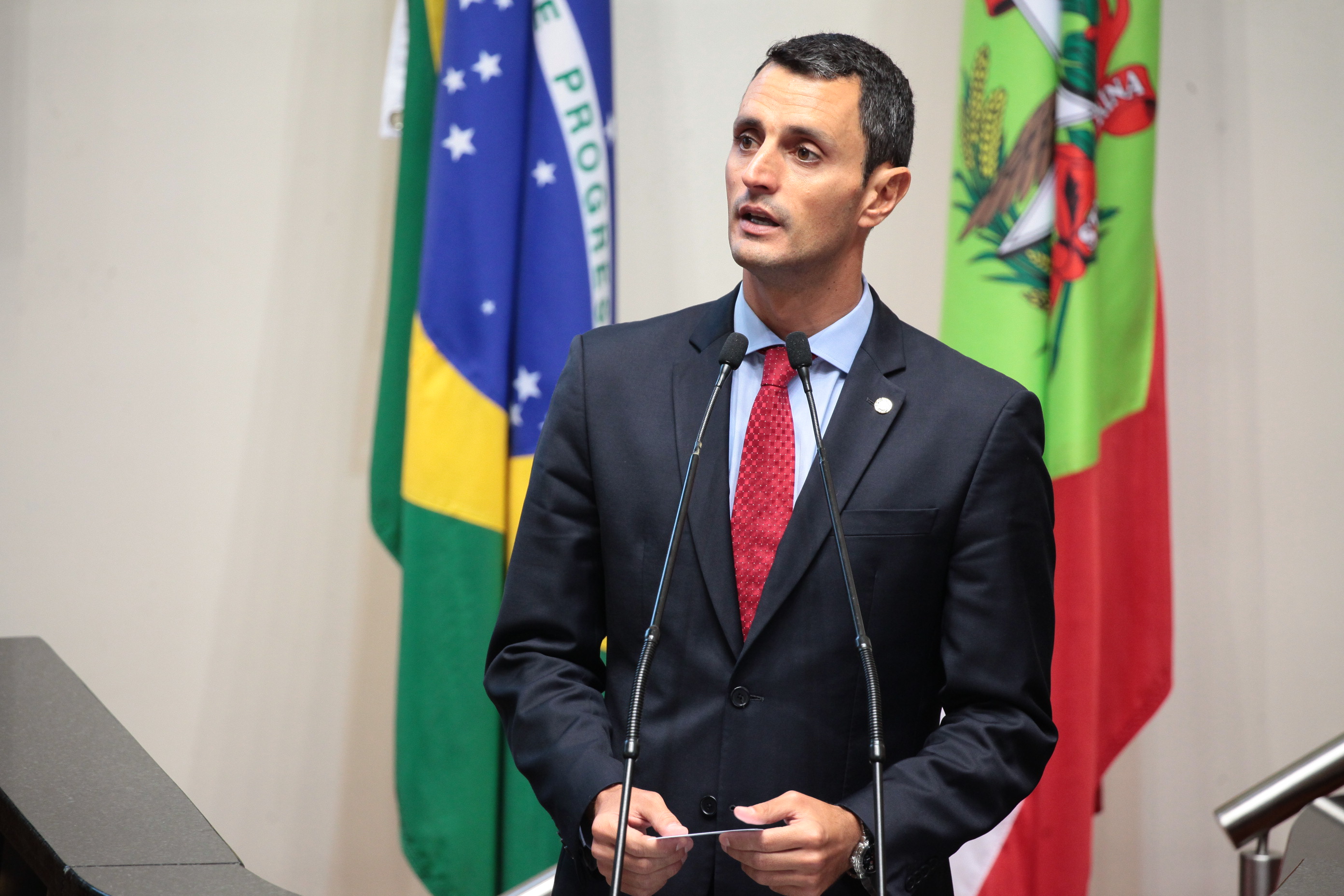 Sessão Ordinária. Deputado João Amin (PP). Foto: Miriam Zomer / Agência AL