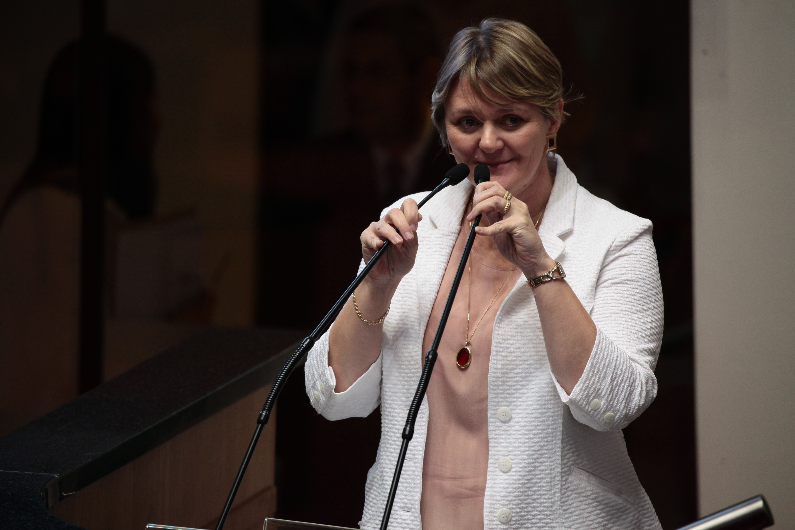 Sessão Ordinária. Deputada Luciane Carminatti (PT). Foto: Miriam Zomer / Agência AL