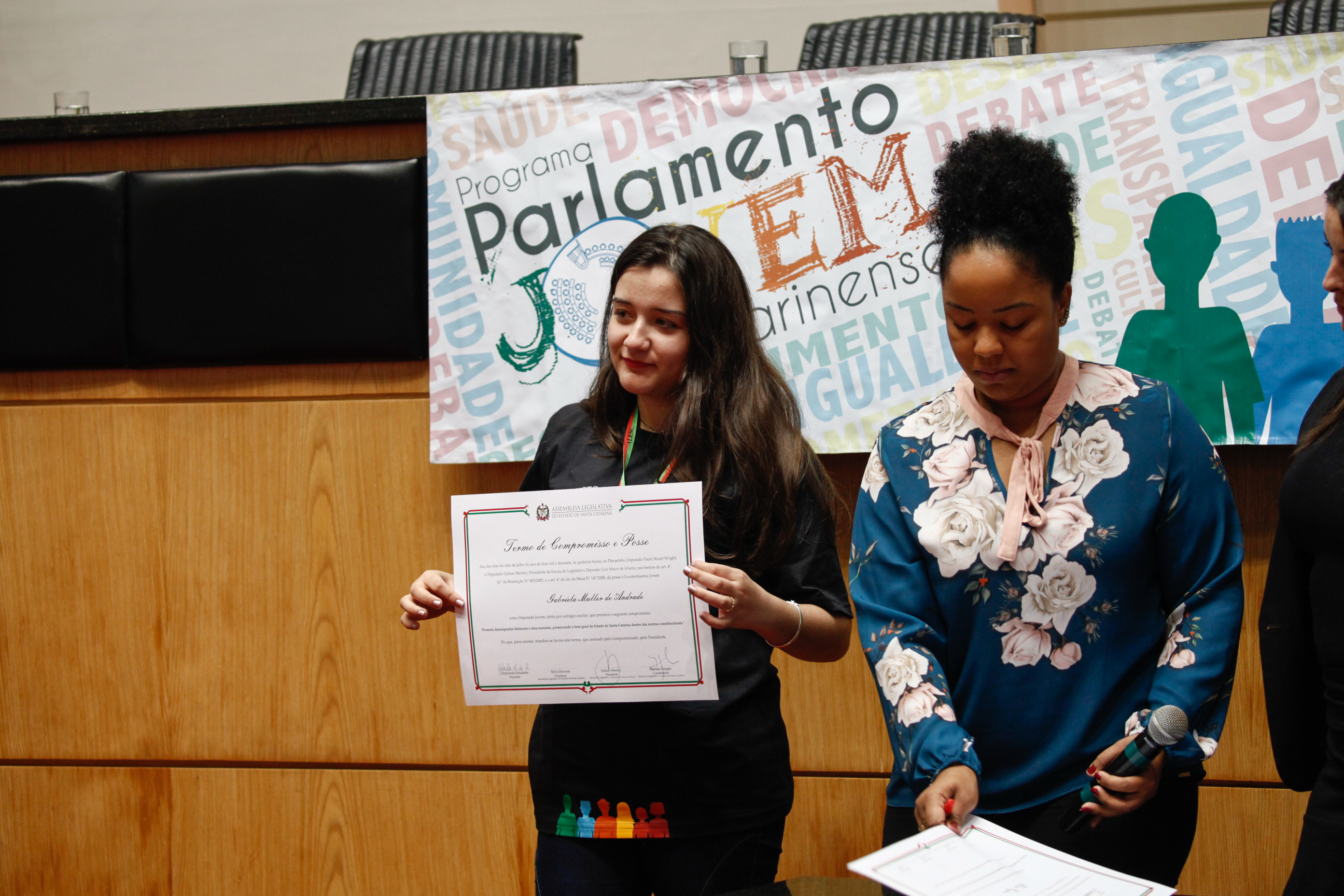 Cerimônia de Posse do Parlamento Jovem. Foto: Karina Ferreira / Agência AL
