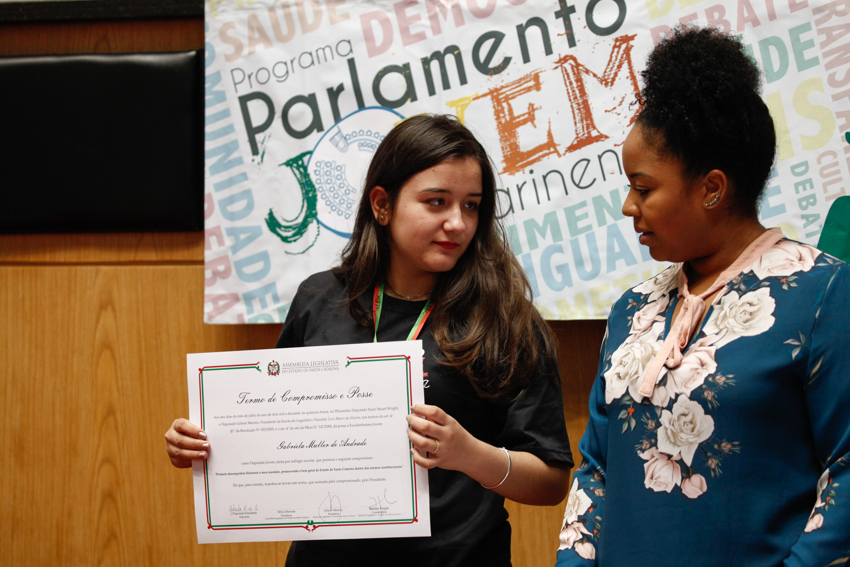 Cerimônia de Posse do Parlamento Jovem. Foto: Karina Ferreira / Agência AL