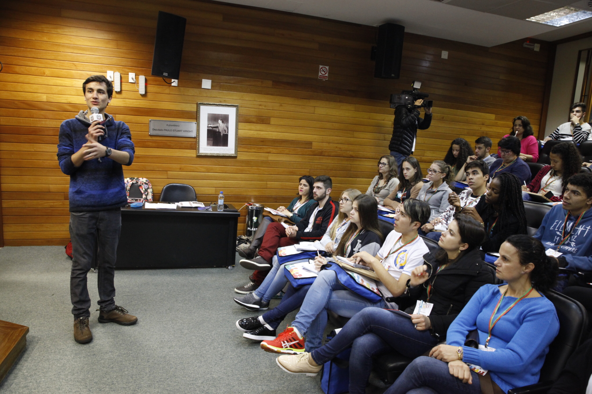 Iago Nascimento, presidente da 18ª edição do Parlamento Jovem Catarinense