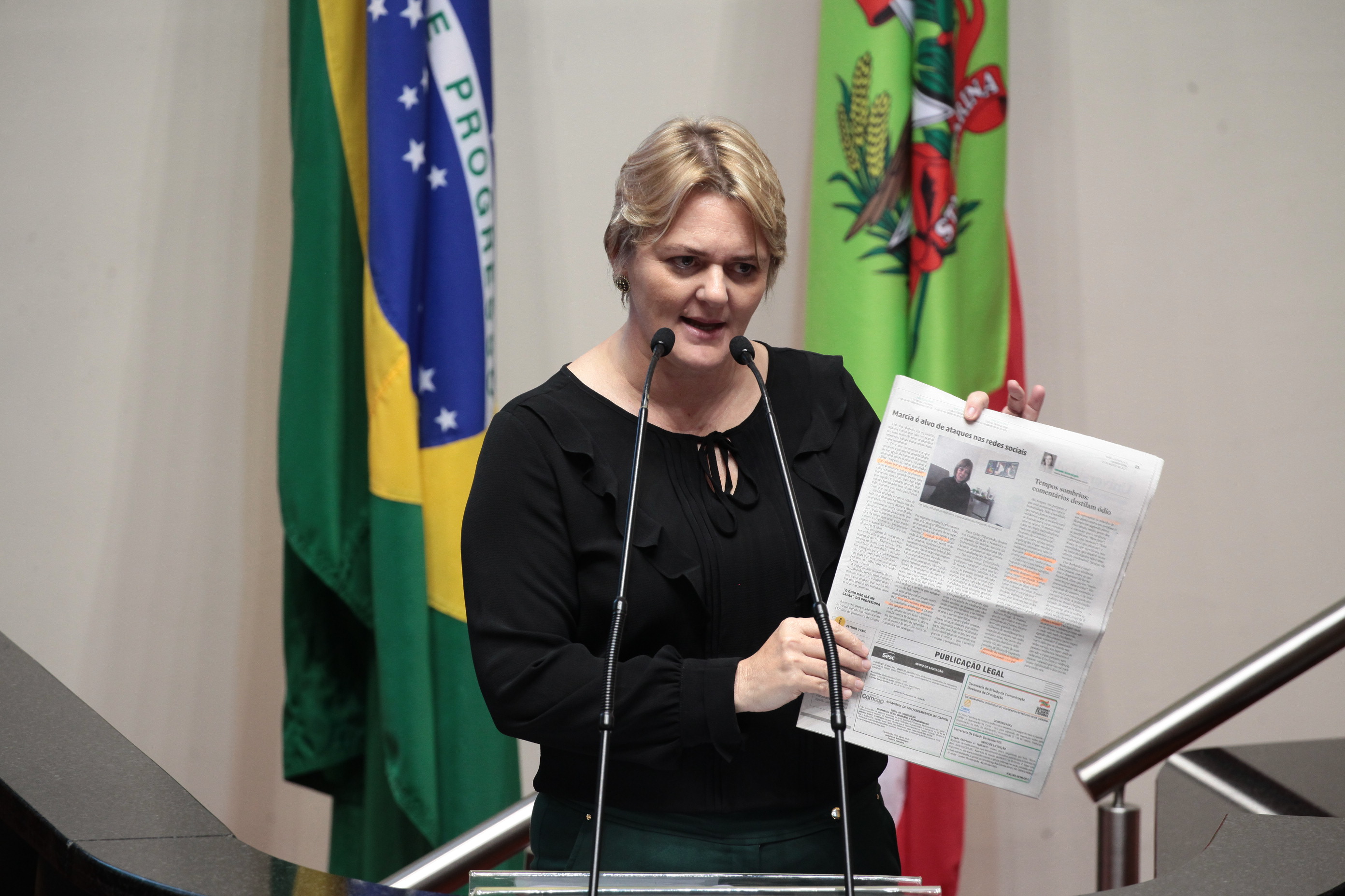 Sessão Ordinária. Deputada Luciane Carminatti (PT) - Foto: Miriam Zomer / Agência AL