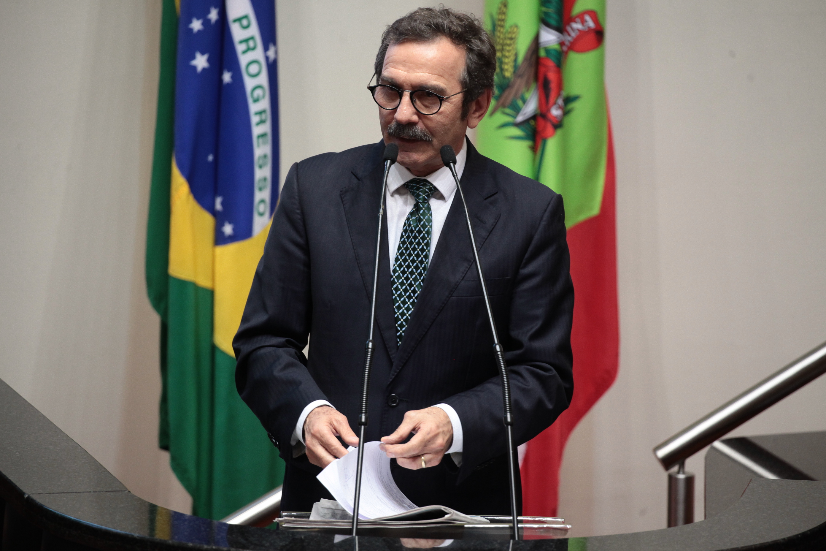 Deputado Serafim Venzon (PSDB). Sessão Ordinária. Foto: Miriam Zomer / Agência AL