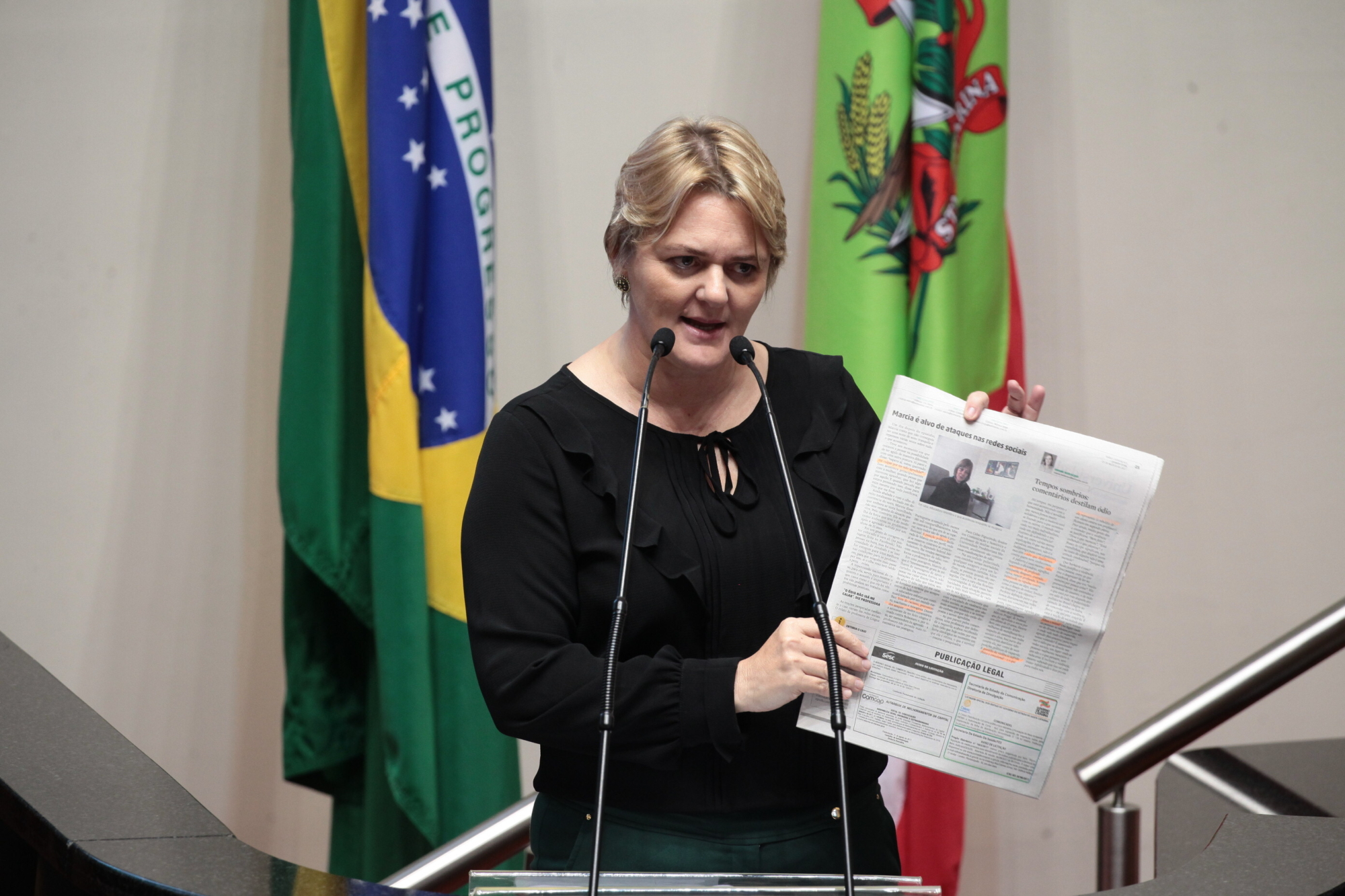 Deputados aprovam moção de louvor à professora agredida