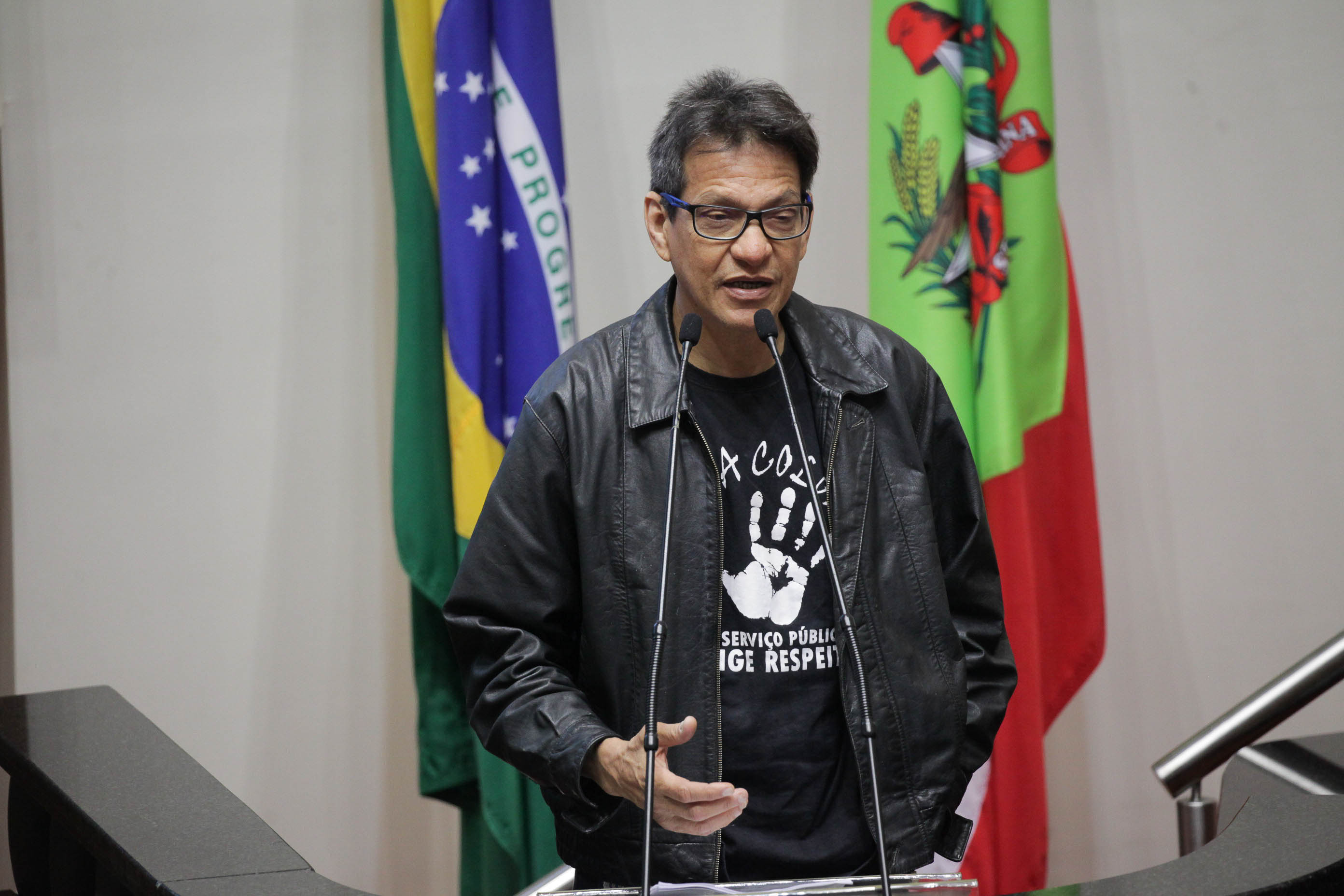 Secretário de Comunicação do Sintesp/SC. Wolney da Rocha.
