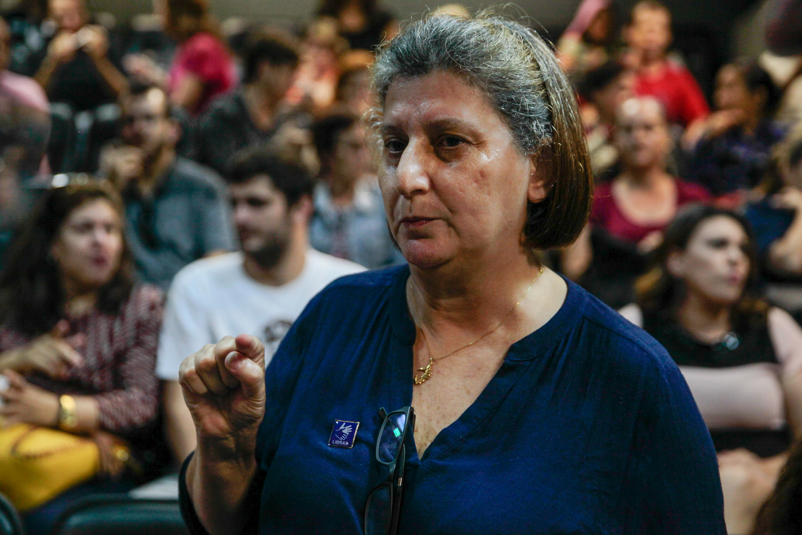 Audiência Pública sobre Acessibilidade no Atendimento ao Cidadão Surdo pela Língua Brasileira de Sinais. Sandra Lúcia Amorim.