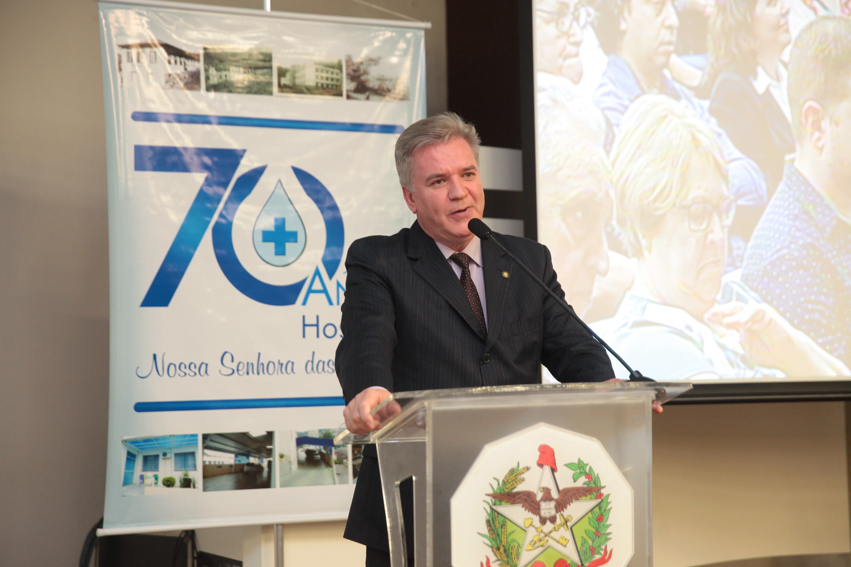 Sessão Solene em comemoração aos 70 anos de fundação do Hospital Nossa Senhora das Dores - Capinzal/SC.