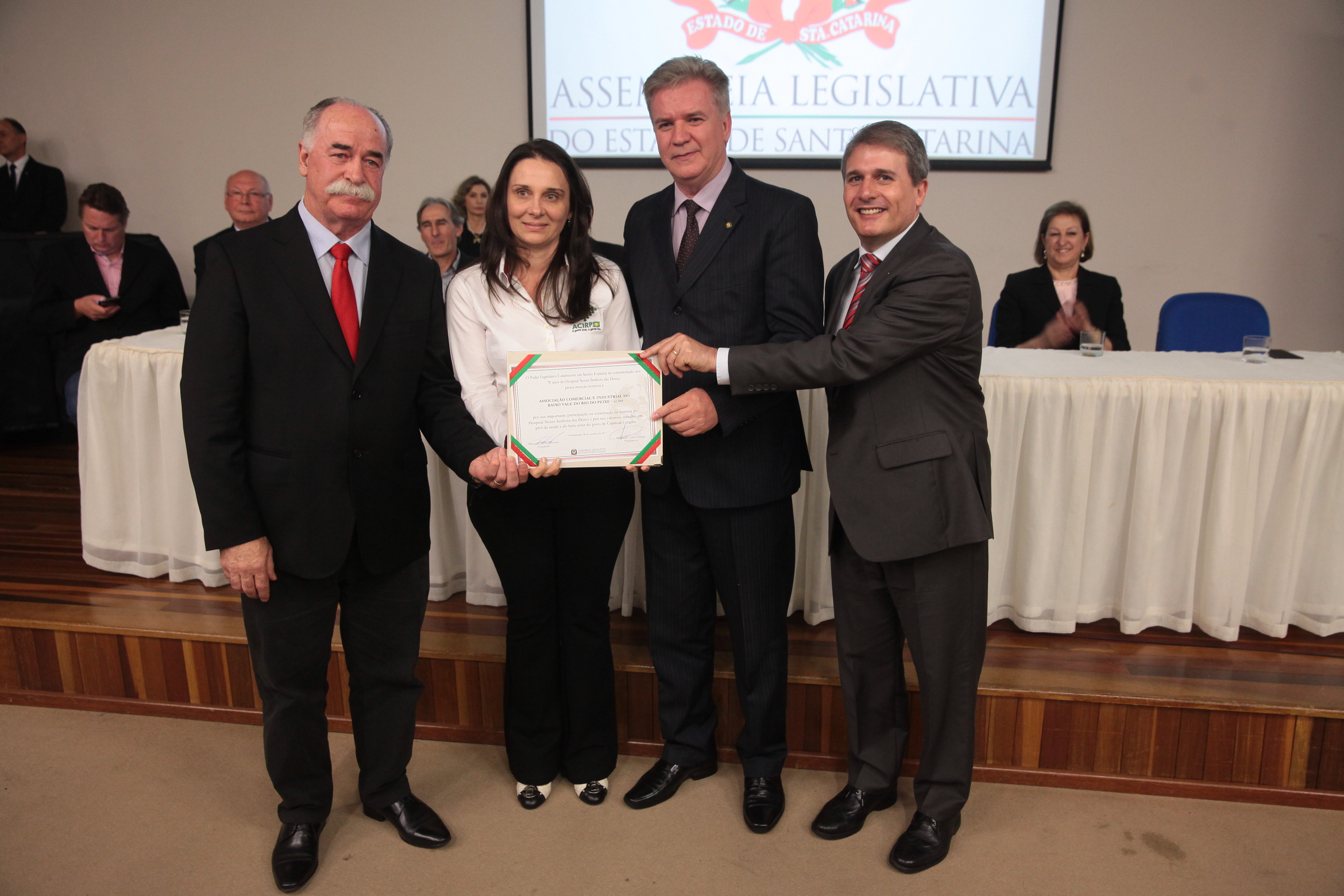 Sessão Solene em comemoração aos 70 anos de fundação do Hospital Nossa Senhora das Dores - Capinzal/SC.