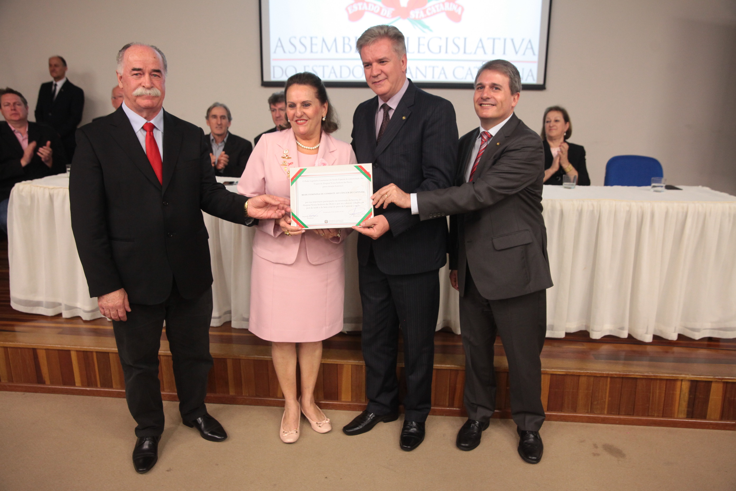 Sessão Solene em comemoração aos 70 anos de fundação do Hospital Nossa Senhora das Dores - Capinzal/SC.