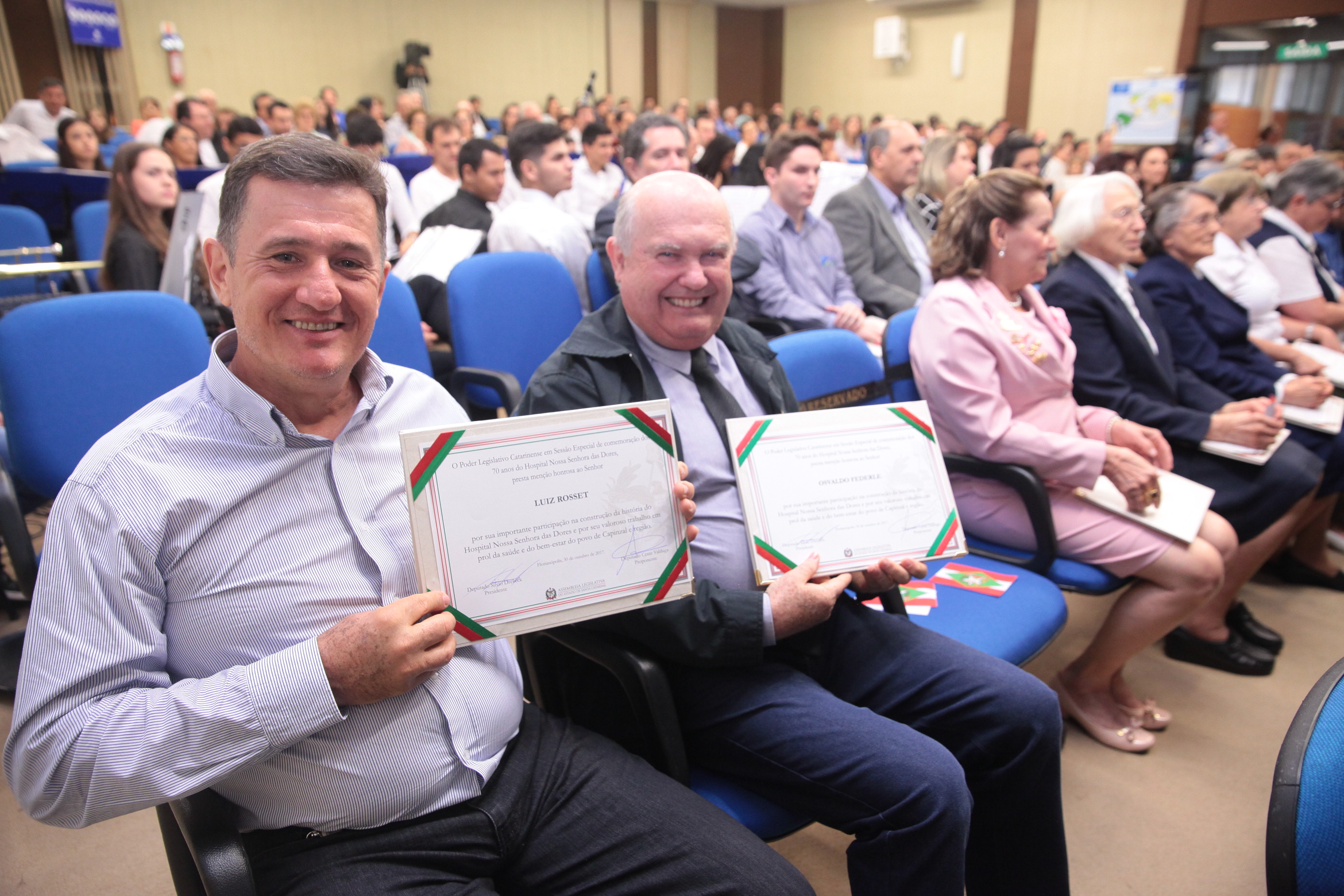Sessão Solene em comemoração aos 70 anos de fundação do Hospital Nossa Senhora das Dores - Capinzal/SC.