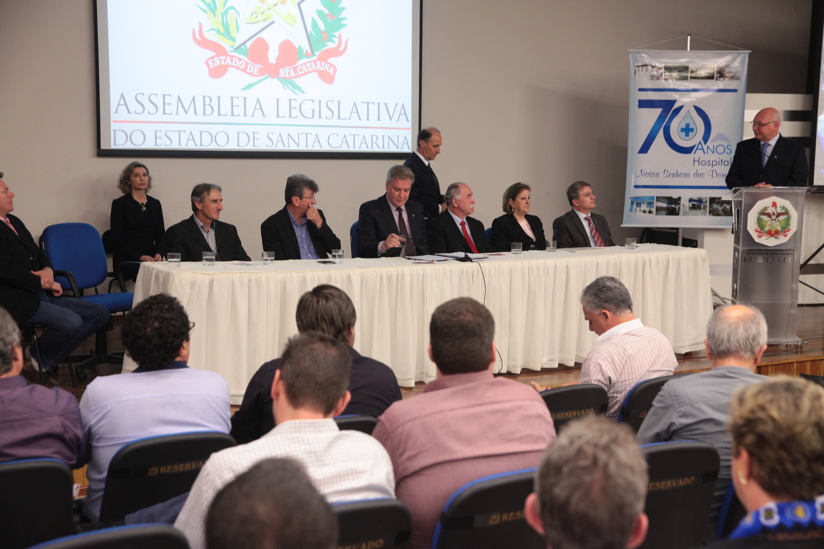 Sessão Solene em comemoração aos 70 anos de fundação do Hospital Nossa Senhora das Dores - Capinzal/SC.