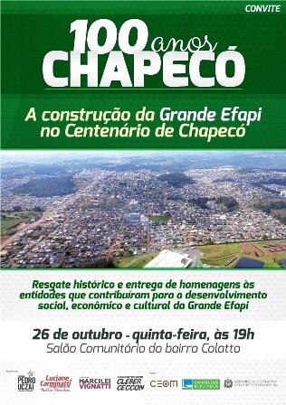O desenvolvimento da Efapi no centenário de Chapecó: Seminário celebra a história da região