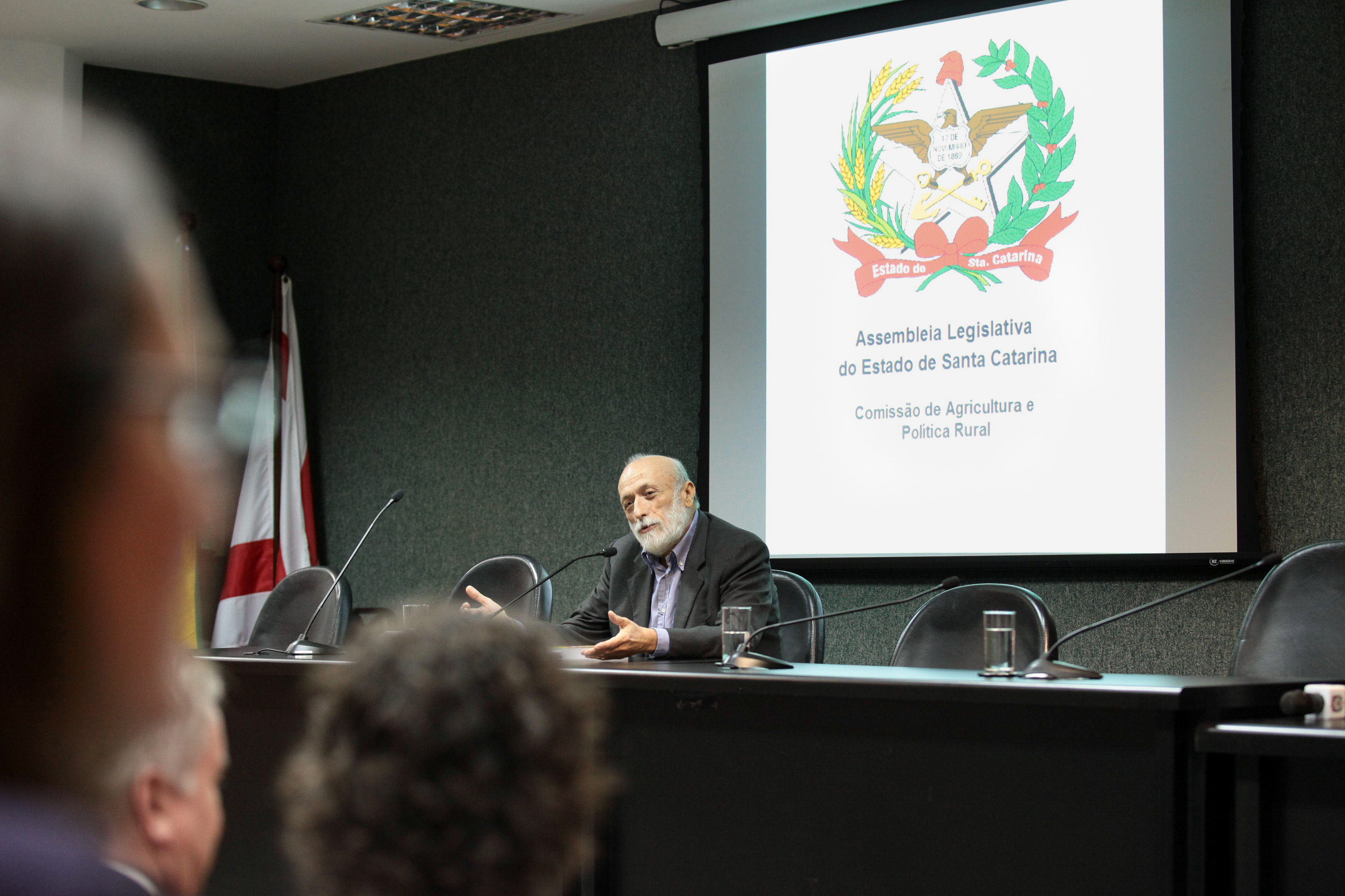 Carlo Petrini, fundador do Slow Food. Seminário sobre Alimentação. Agricultura e Mudanças Climáticas.