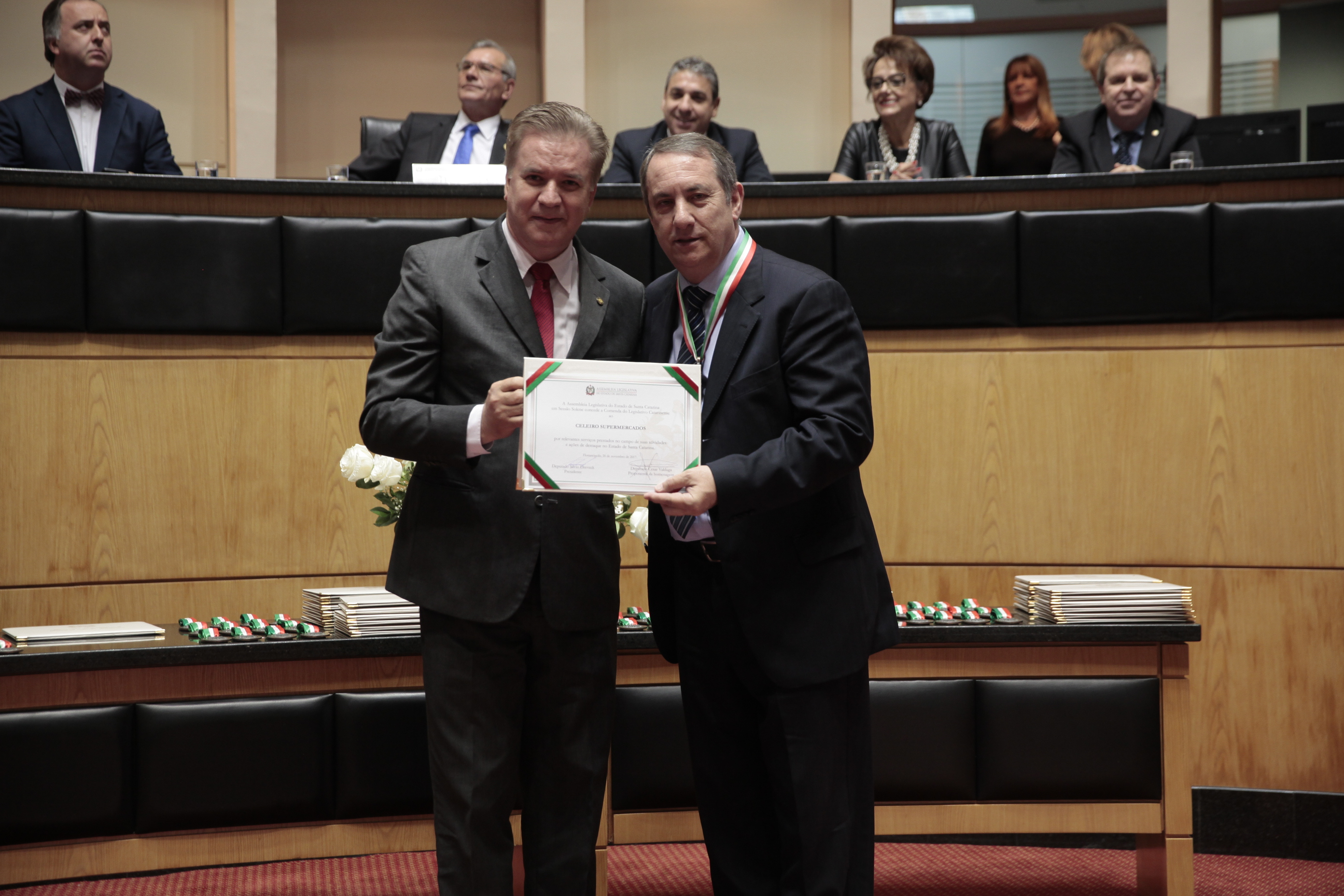 Sessão Solene de Concessão da Comenda do Legislativo Catarinense. Foto: Fábio Queiroz