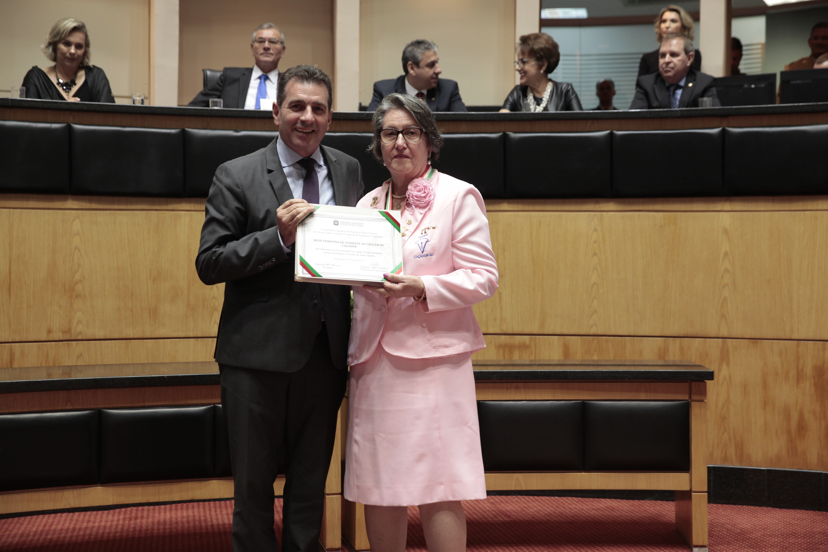 Sessão Solene de Concessão da Comenda do Legislativo Catarinense. Foto: Fábio Queiroz
