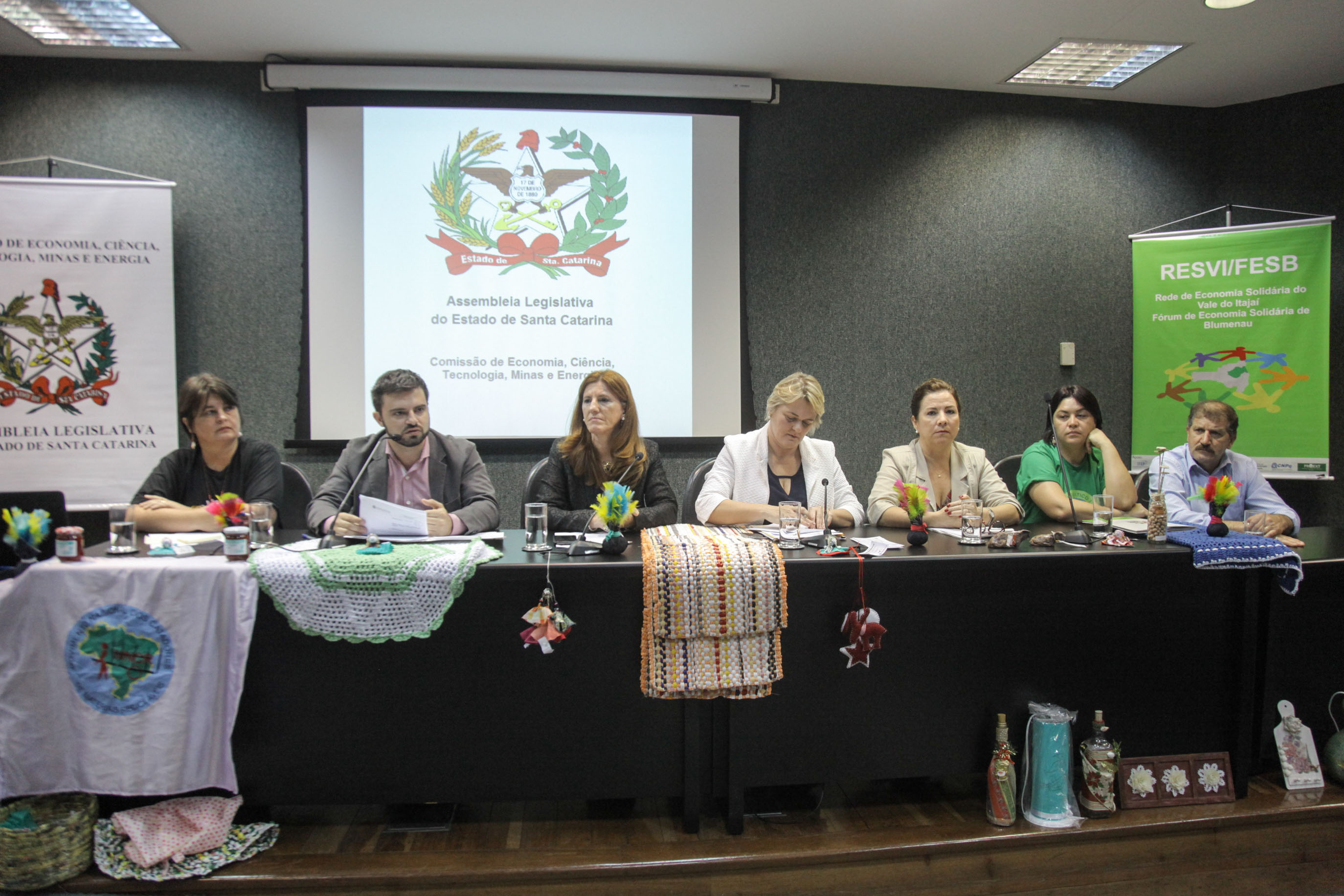 Audiência Pública sobre a Política de Economia Solidária em SC.