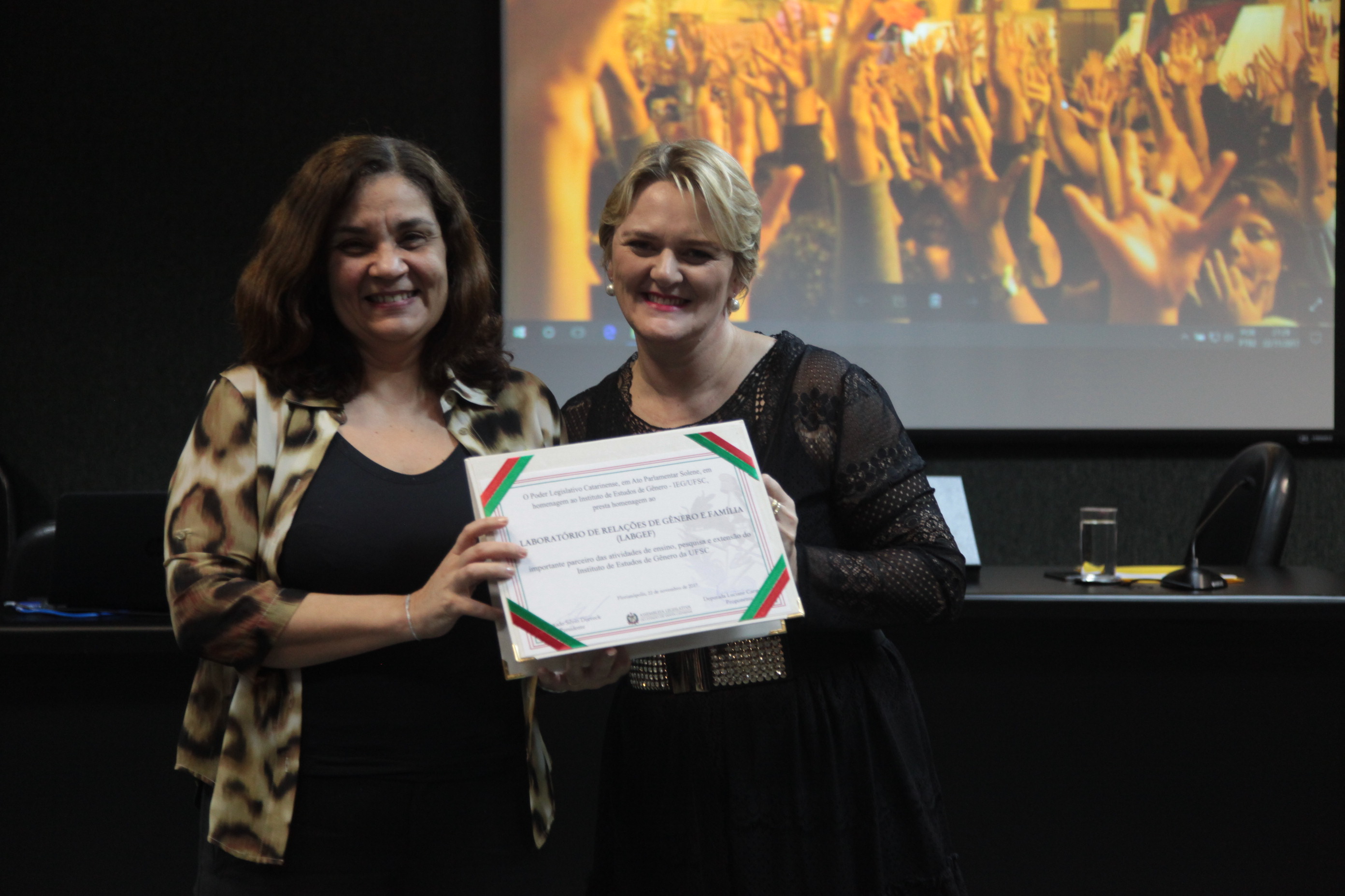 Solenidade em Homenagem ao Instituto de Estudos de Gênero da UFSC.