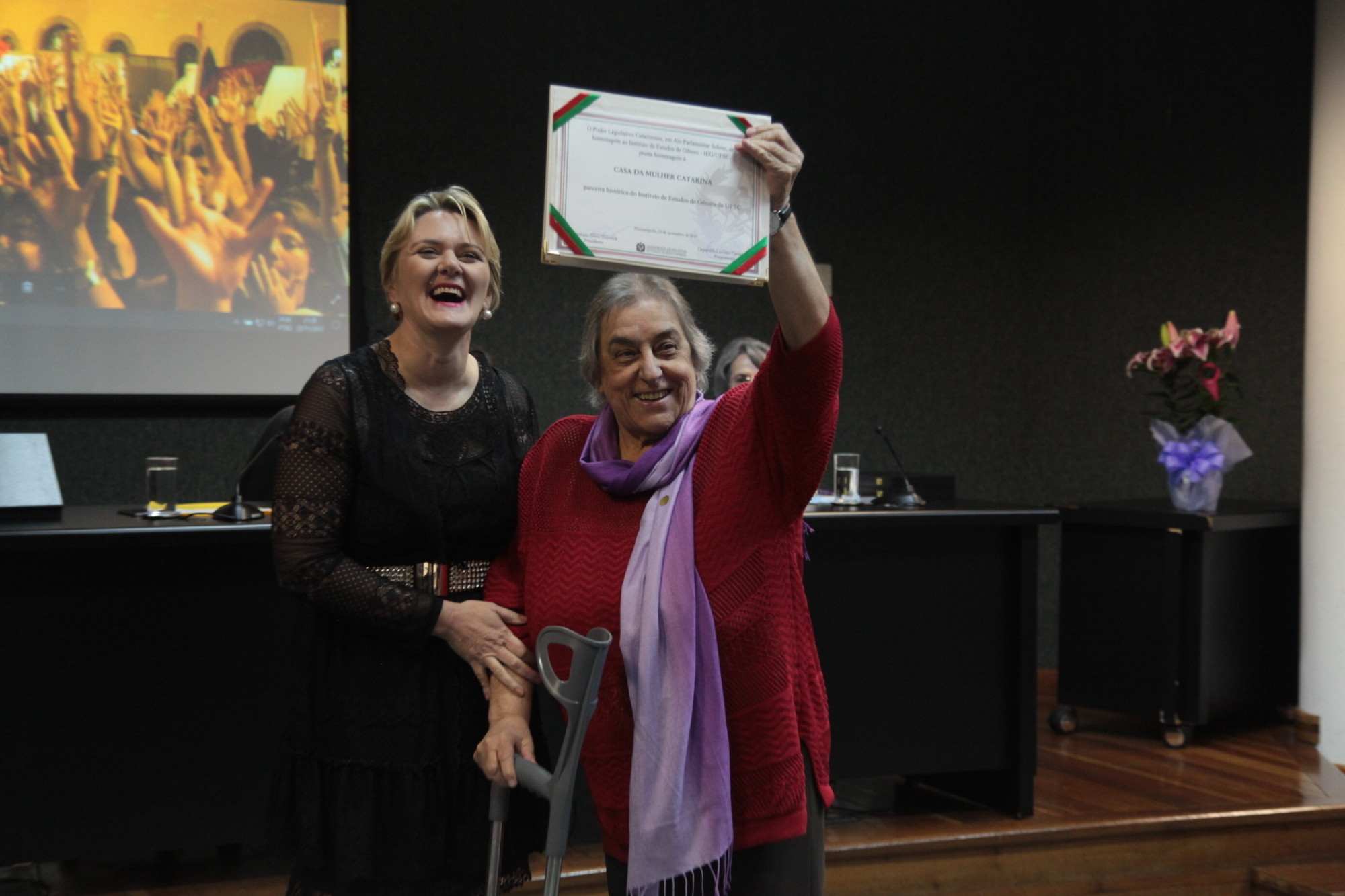 Deputada Luciane e Clair Castilhos Coelho