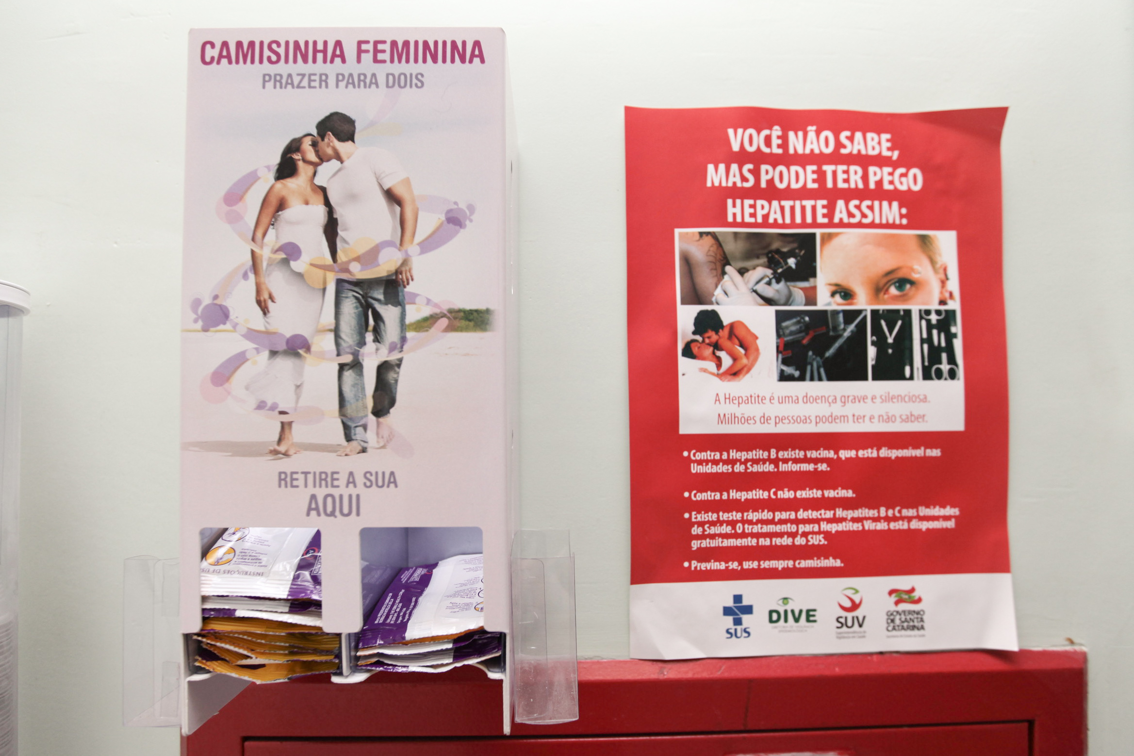Preservativos femininos.