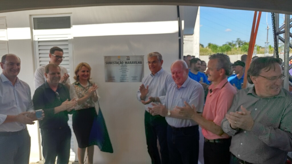 Marcos Vieira comemora inauguração de Subestação da Celesc em Maravilha