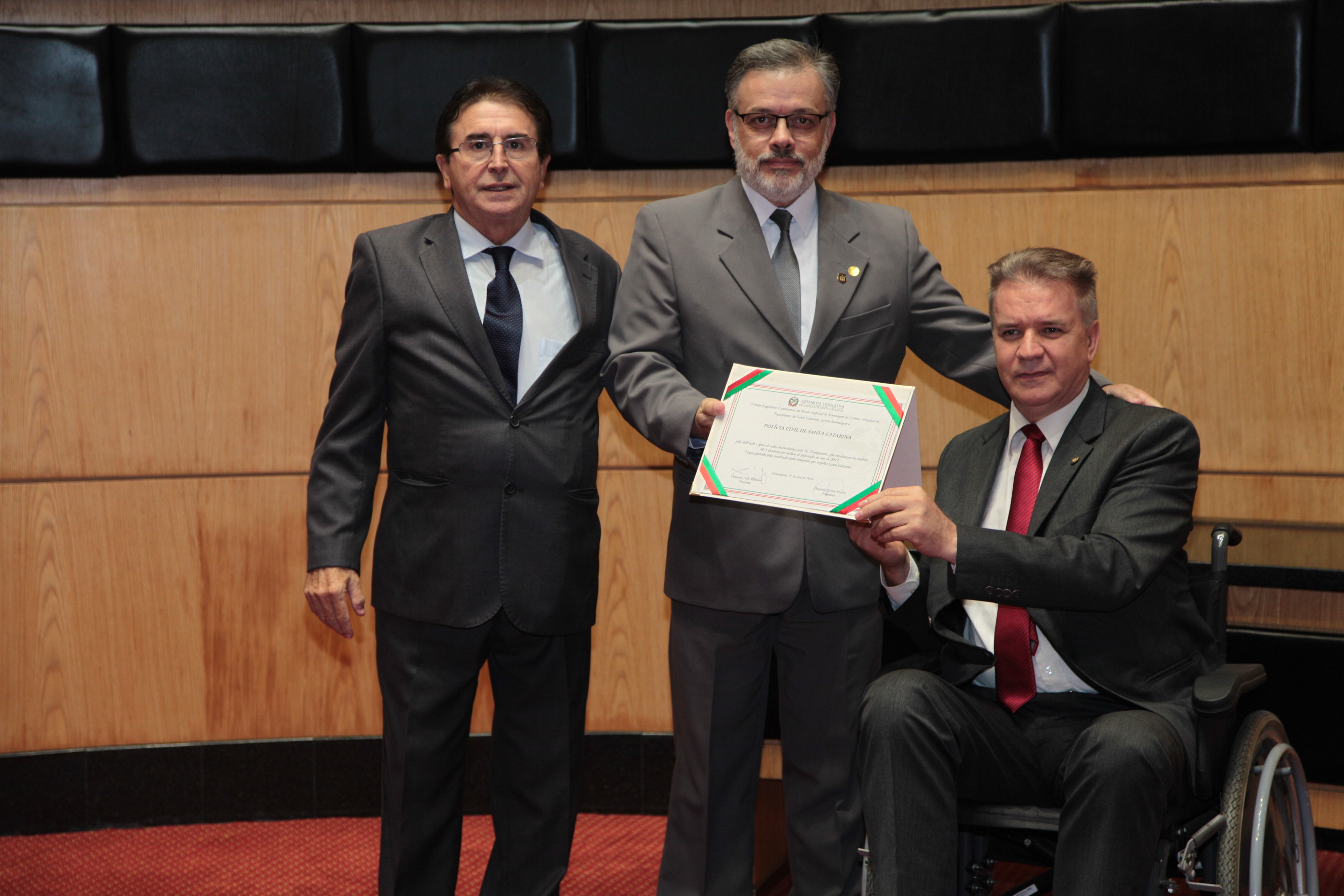 Homenagem ao Sistema Estadual de Transplantes de Santa Catarina