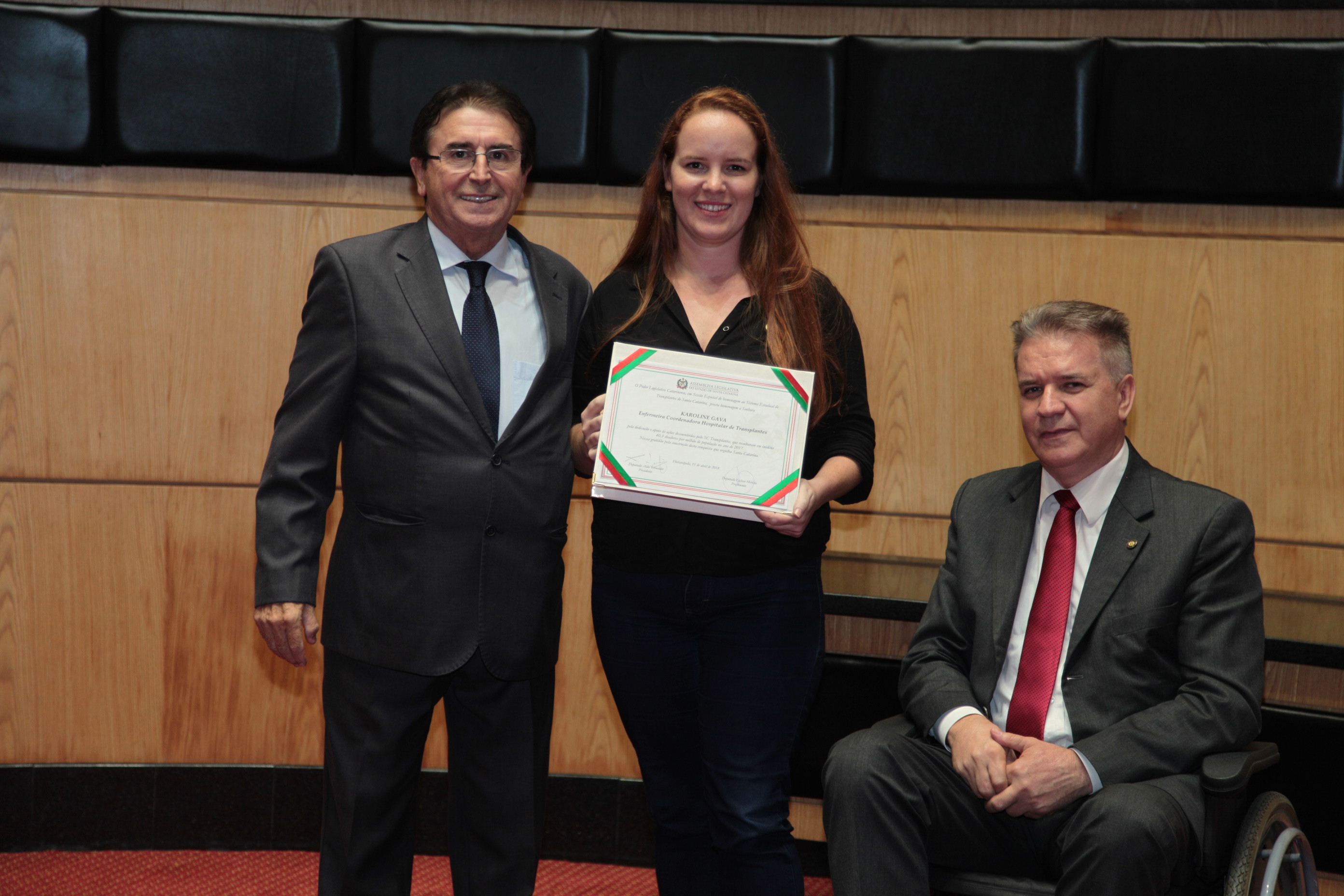 Homenagem ao Sistema Estadual de Transplantes de Santa Catarina