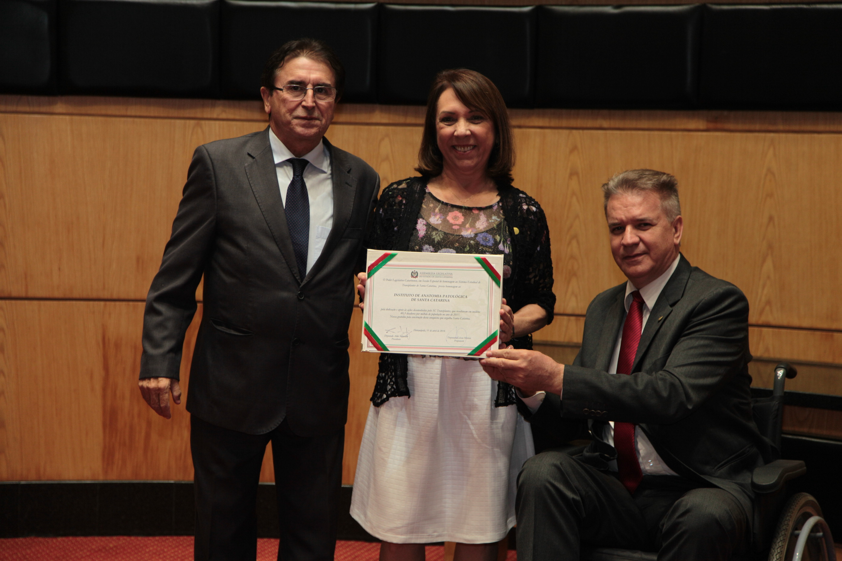 Homenagem ao Sistema Estadual de Transplantes de Santa Catarina