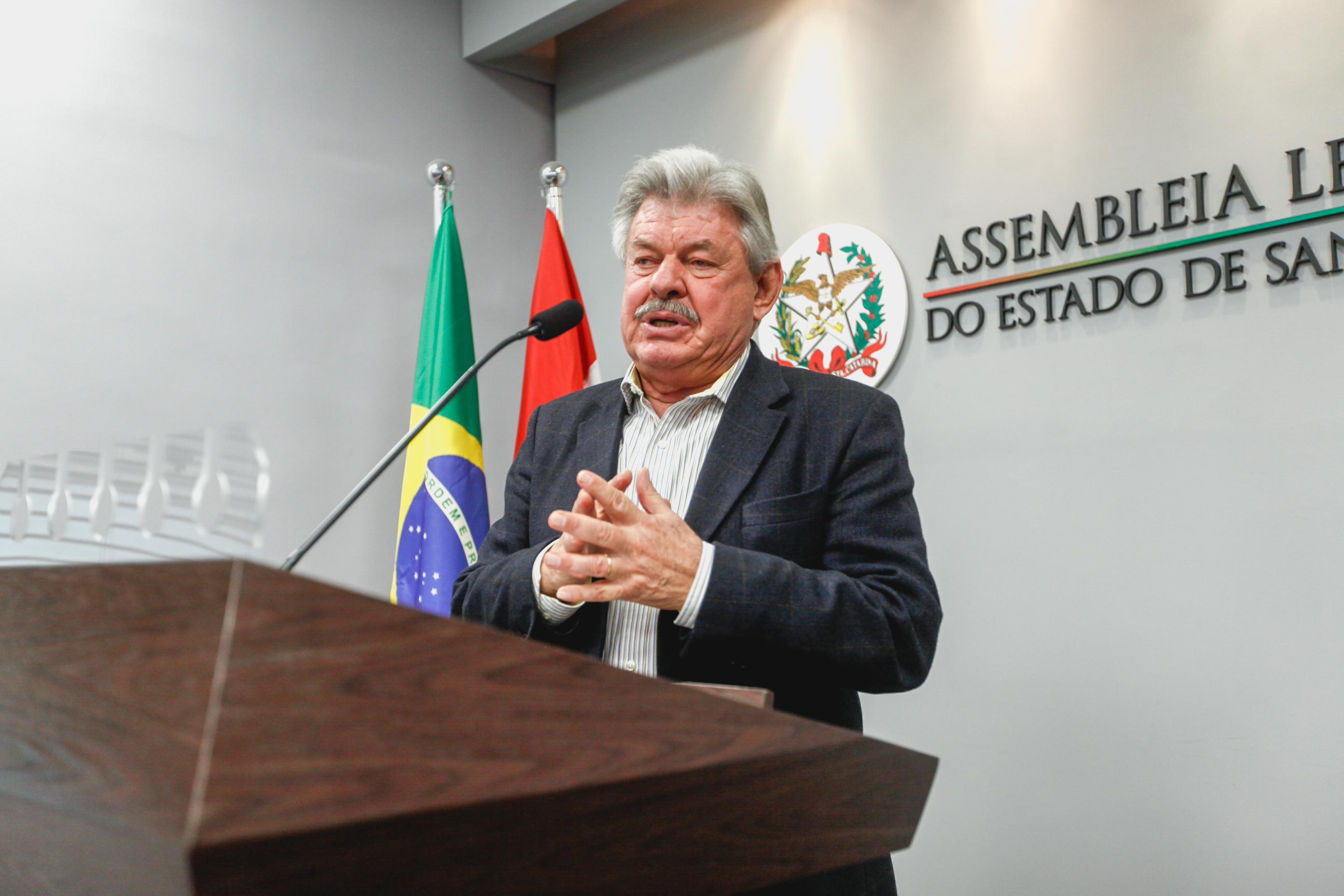 Reno Caramori, presidente da Aresc. Lançamento do Edital da 8ª Edição da Certificação de Responsabilidade Social.