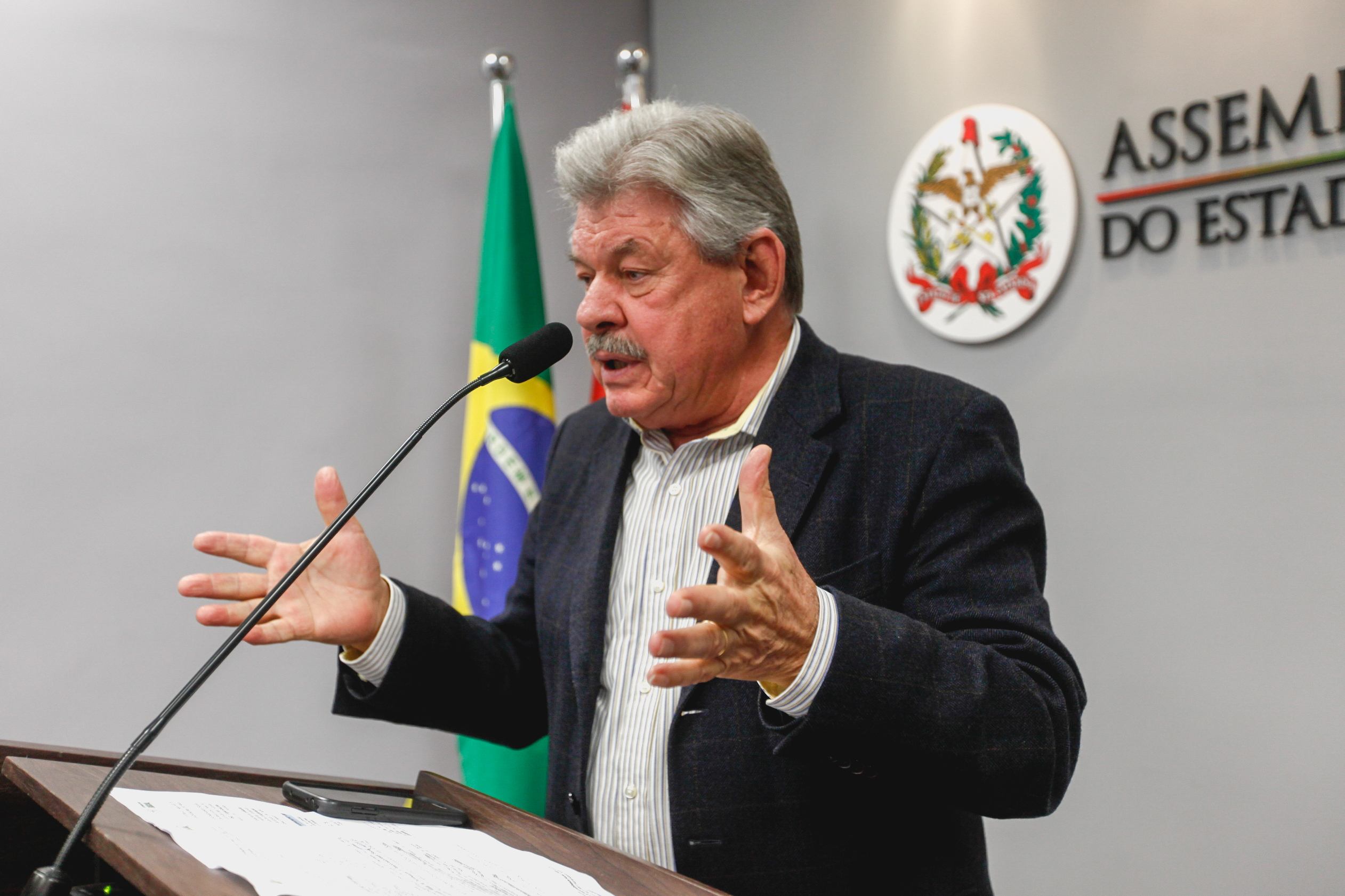 Reno Caramori, presidente da Aresc. Lançamento do Edital da 8ª Edição da Certificação de Responsabilidade Social.