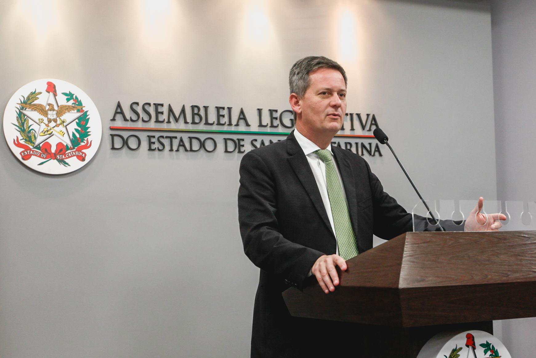 Deputado Jean Kuhlmann (PSD). Lançamento do Edital da 8ª Edição da Certificação de Responsabilidade Social.