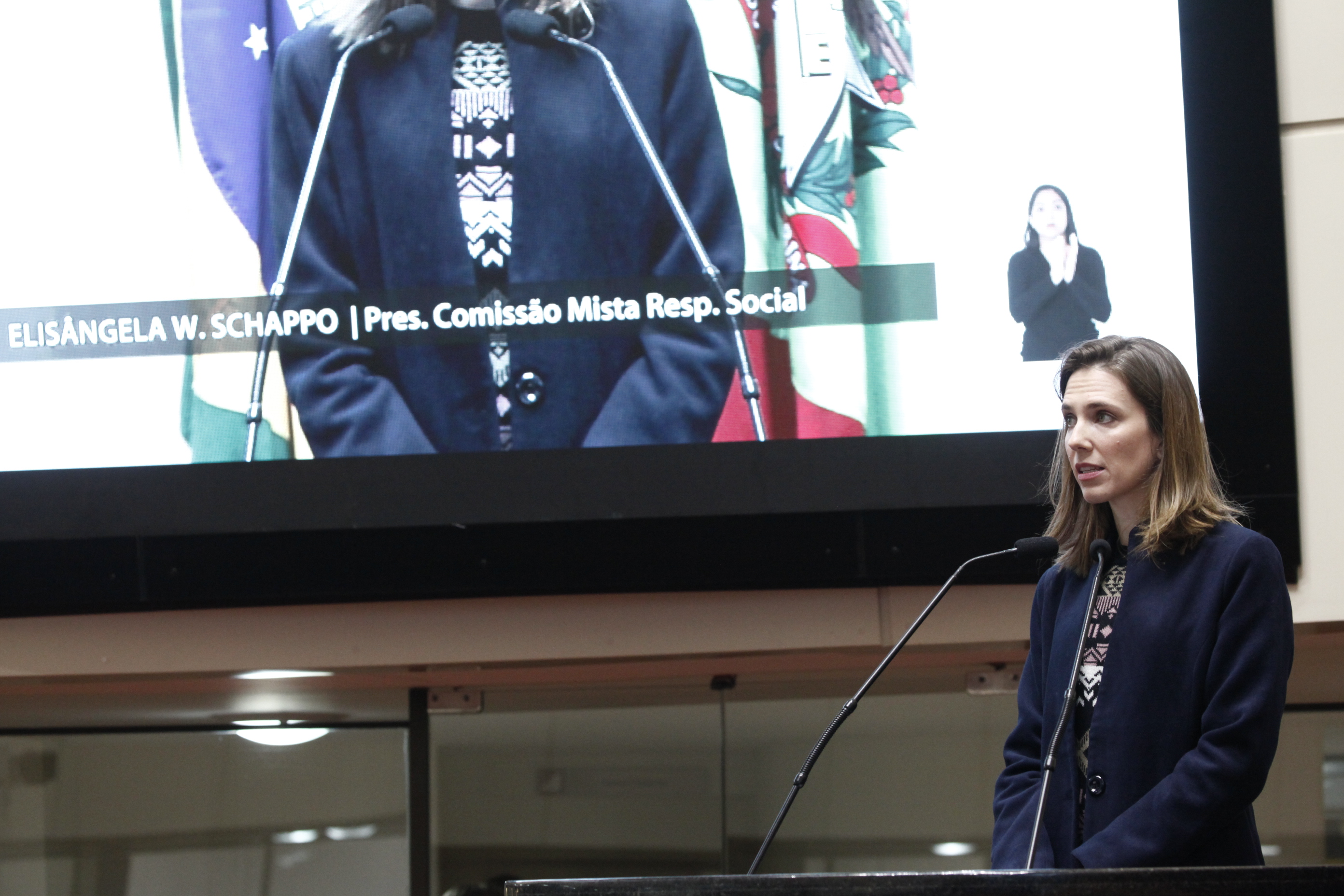 Elisângela w Schoppo Presidente Comissão mista de Responsabilidade  Social