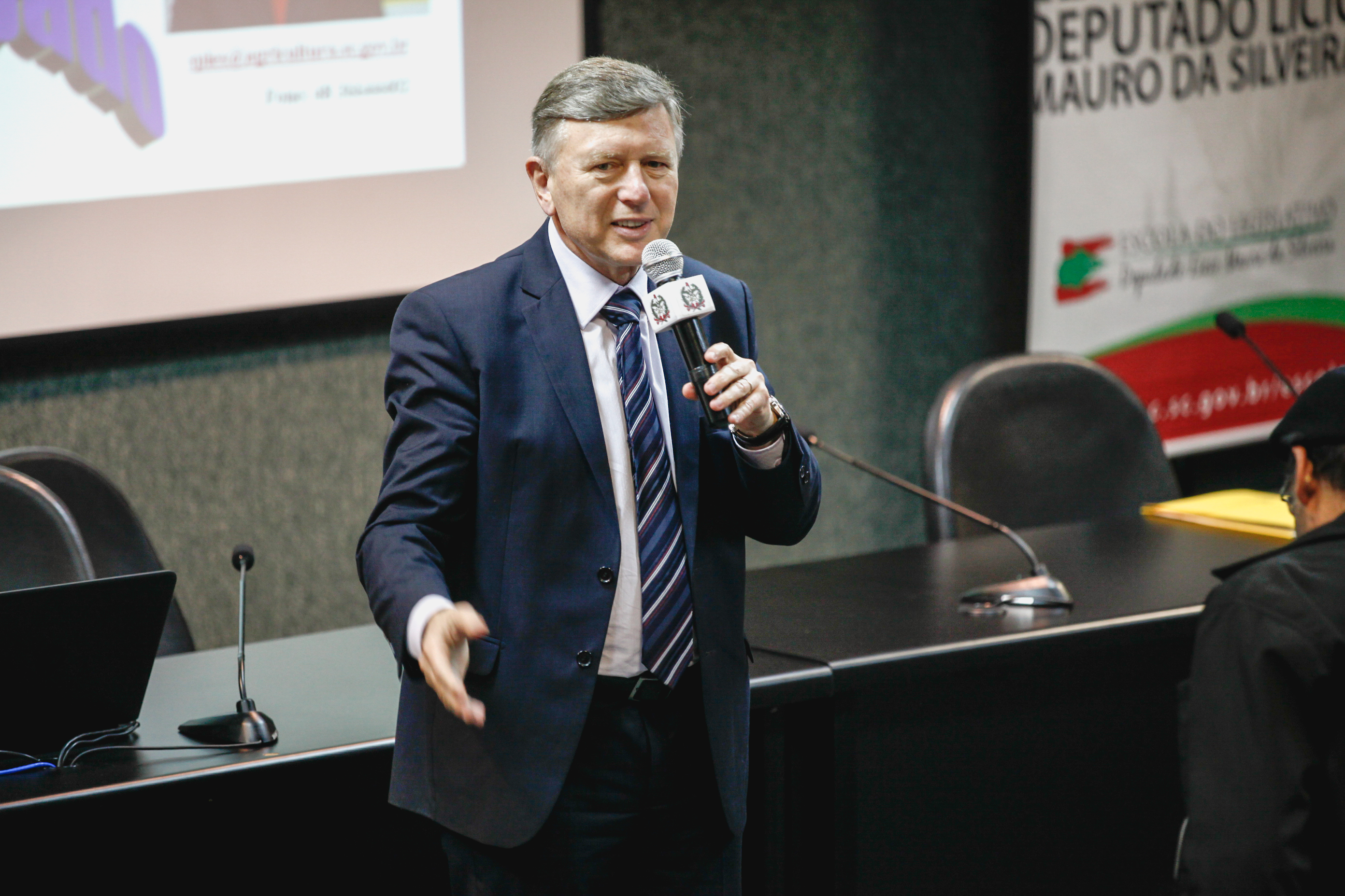 Deputado Milton Hobus (PSD). 1º Seminário Intersetorial sobre Compras Governamentais da Agricultura Familiar.