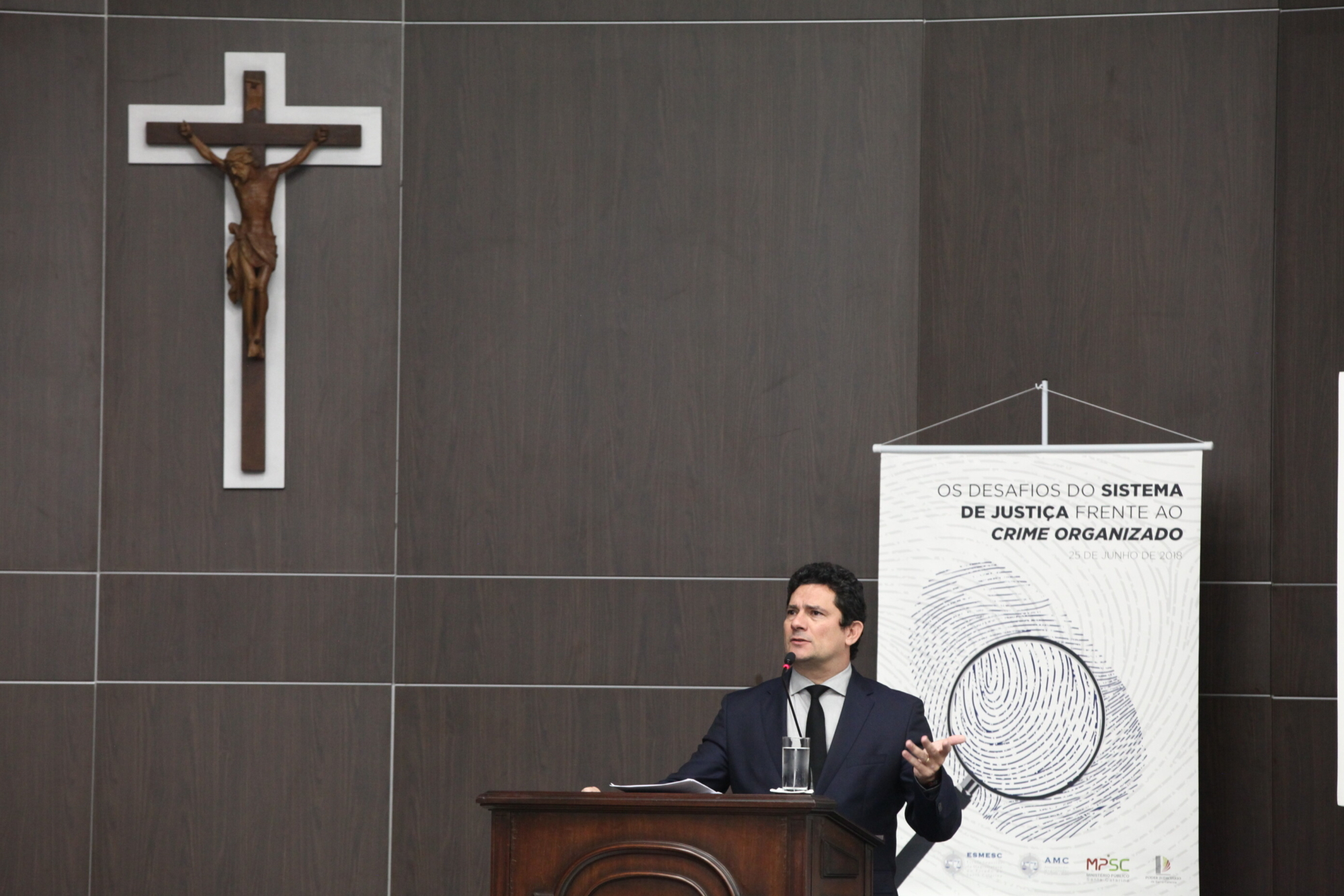 No TJSC, palestra de Moro e anúncio de vara contra crime organizado