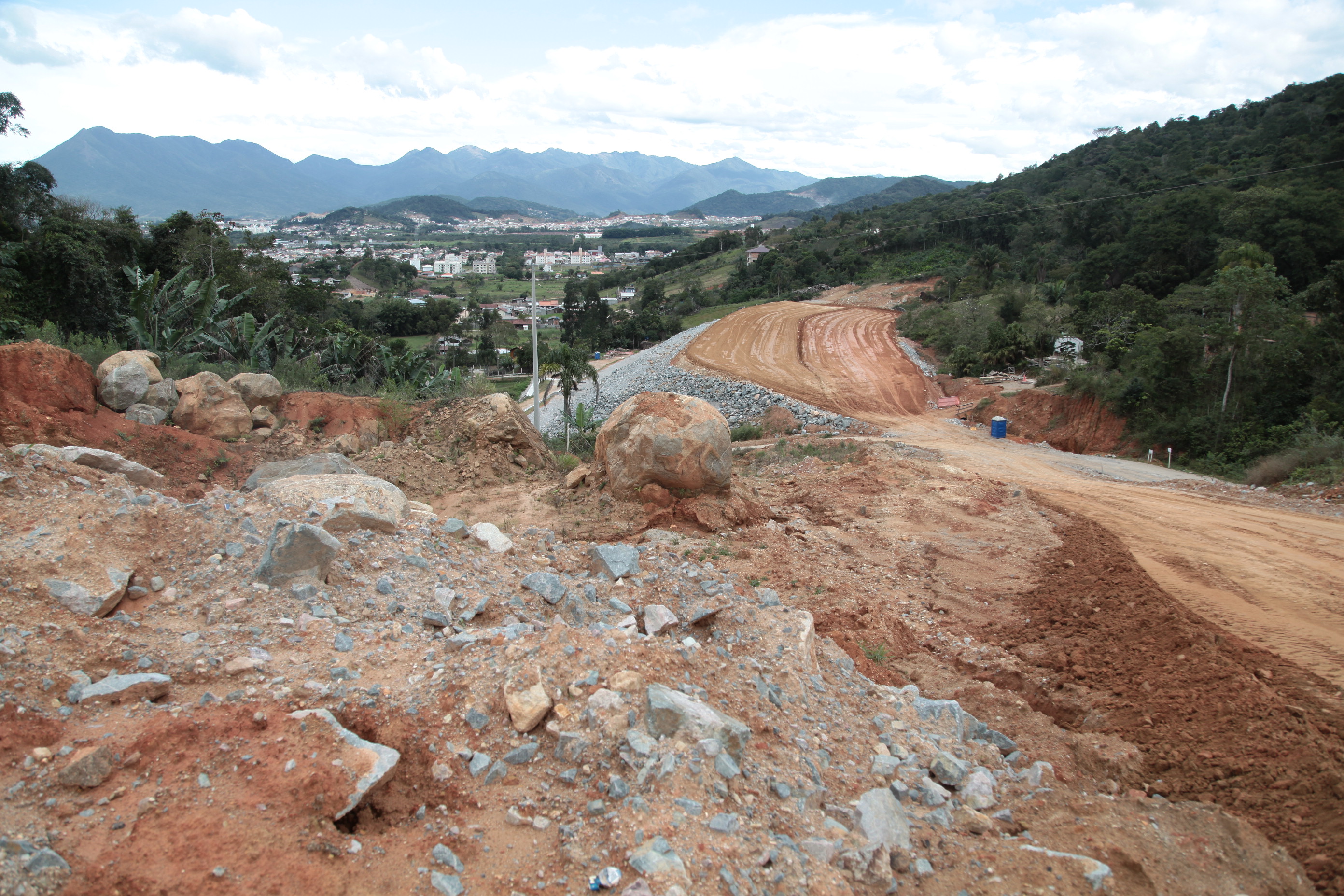 Equipe da Comissão de Transportes da Alesc Visita Obras do Anel Viário de Florianópolis.