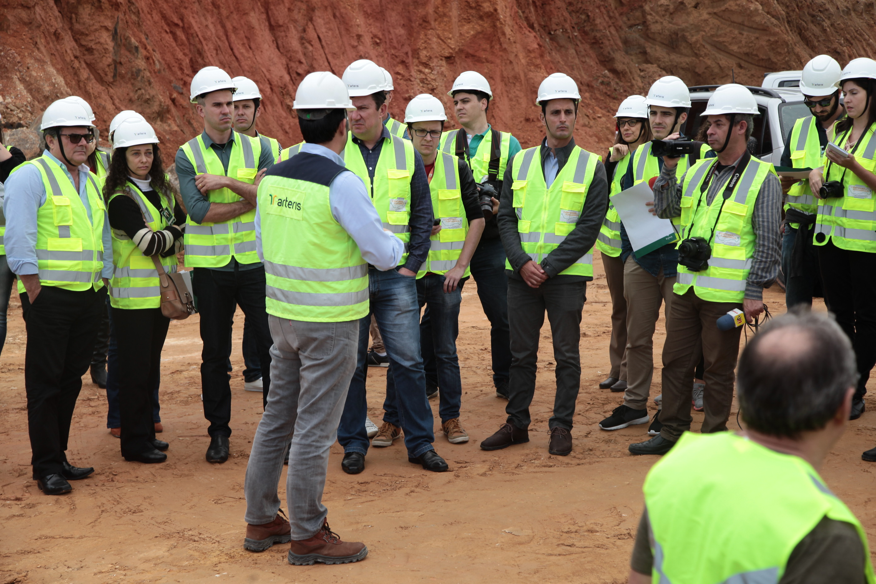 Equipe da Comissão de Transportes da Alesc Visita Obras do Anel Viário de Florianópolis.