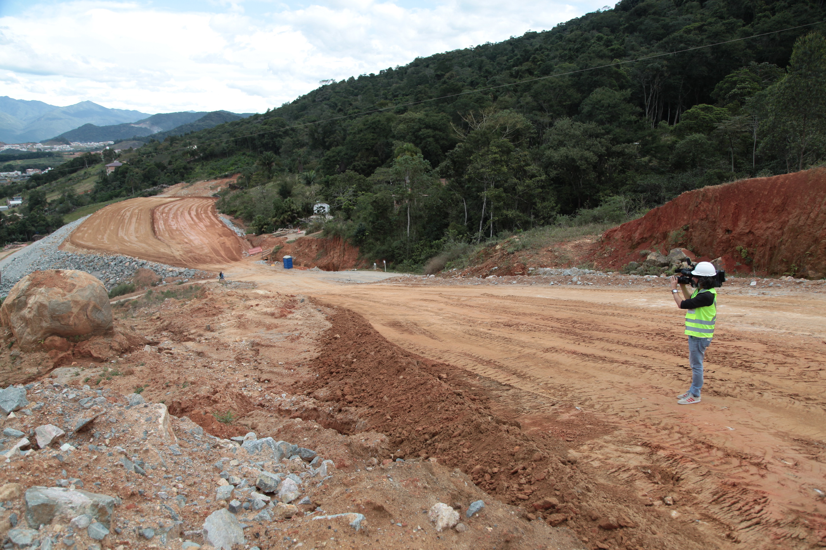 Equipe da Comissão de Transportes da Alesc Visita Obras do Anel Viário de Florianópolis.