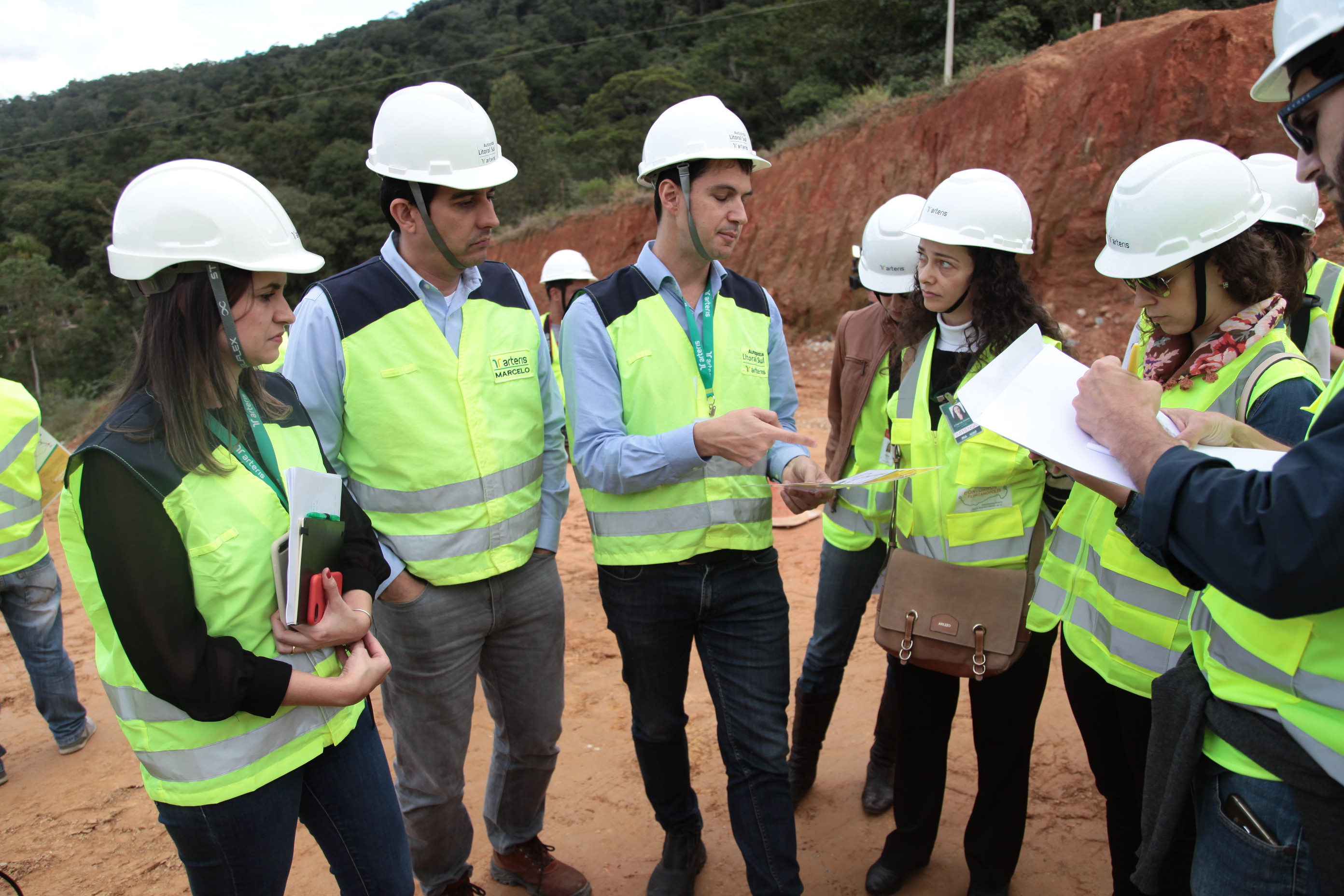 Equipe da Comissão de Transportes da Alesc Visita Obras do Anel Viário de Florianópolis.