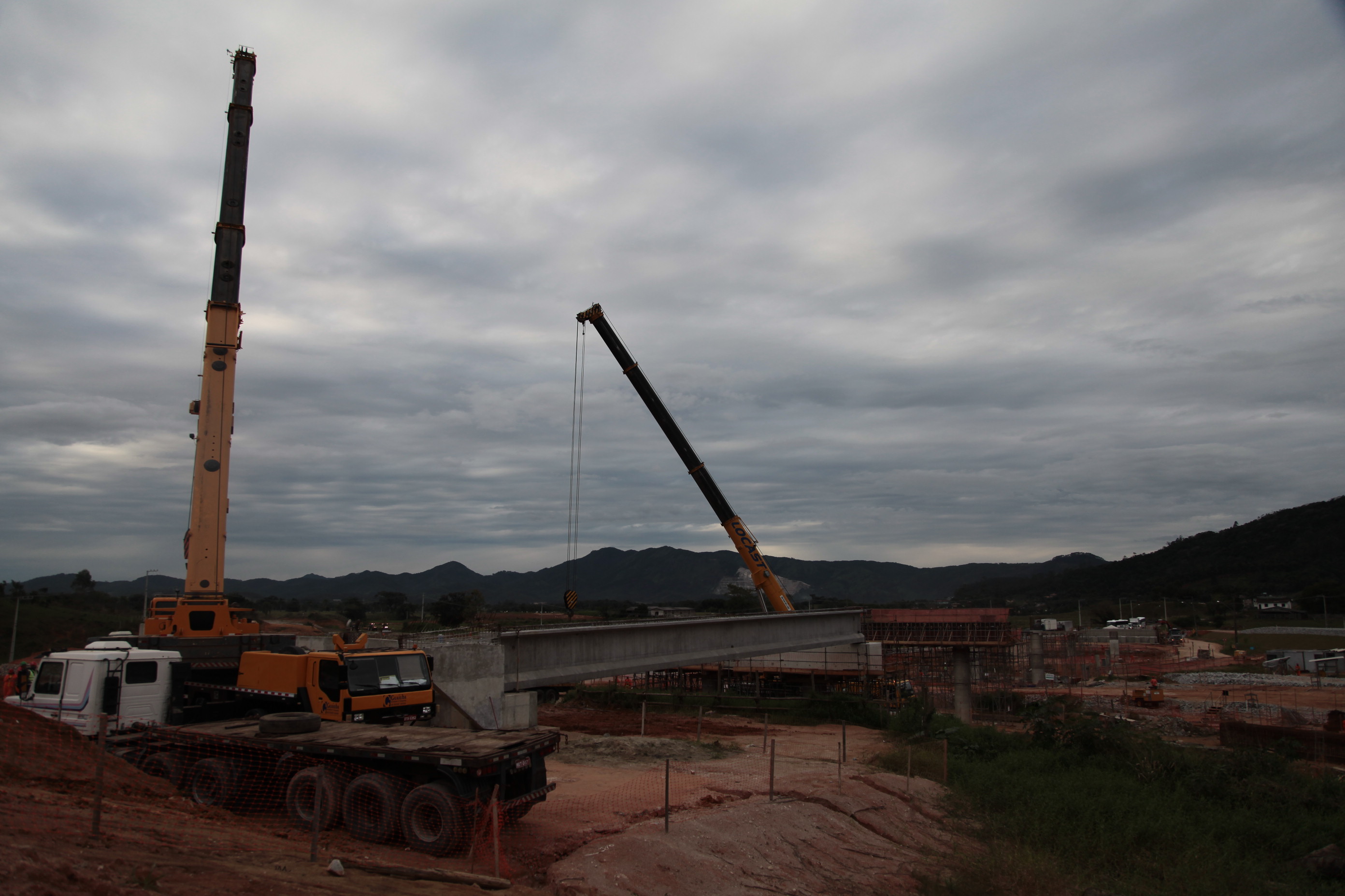 Equipe da Comissão de Transportes da Alesc Visita Obras do Anel Viário de Florianópolis.