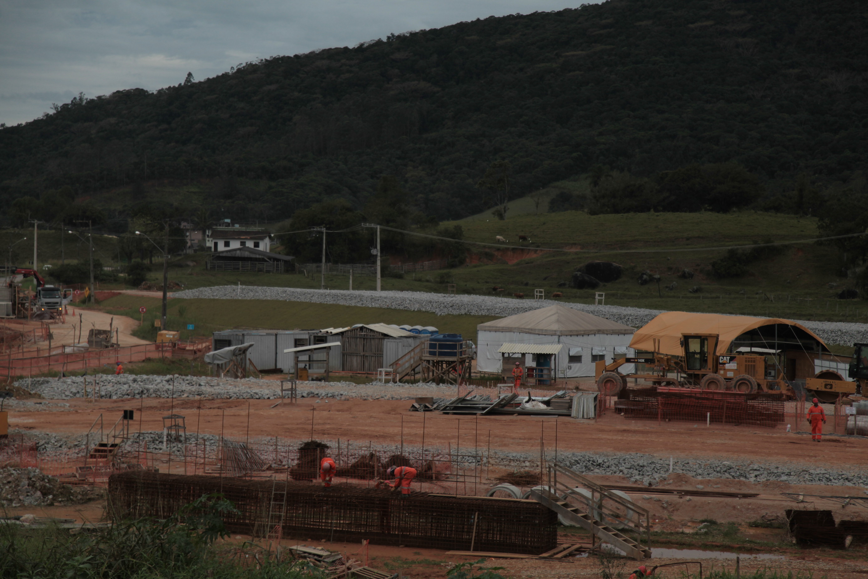 Equipe da Comissão de Transportes da Alesc Visita Obras do Anel Viário de Florianópolis.