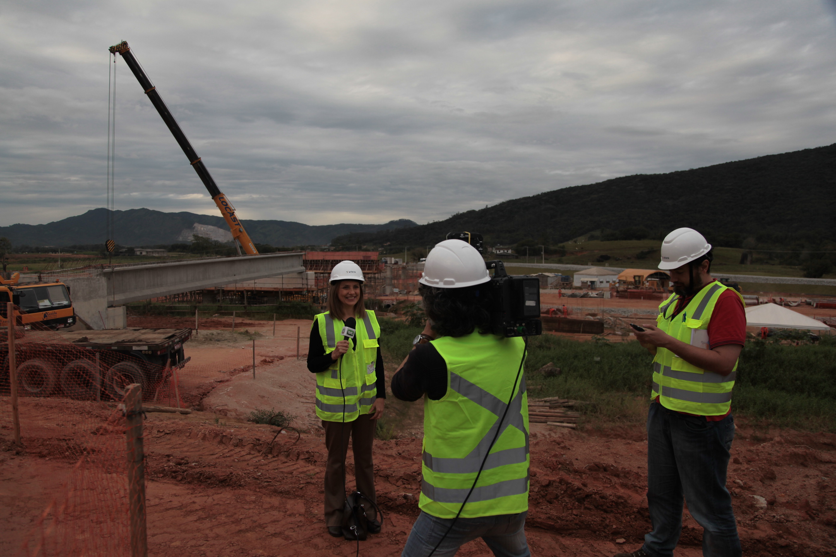 Equipe da Comissão de Transportes da Alesc Visita Obras do Anel Viário de Florianópolis.
