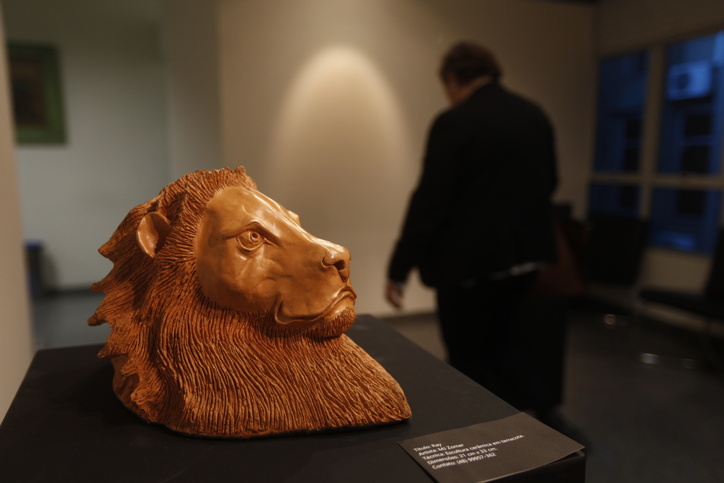 Exposição Gatos da IV Mostra de Arte Cerâmica - Artista MJ Zomer.