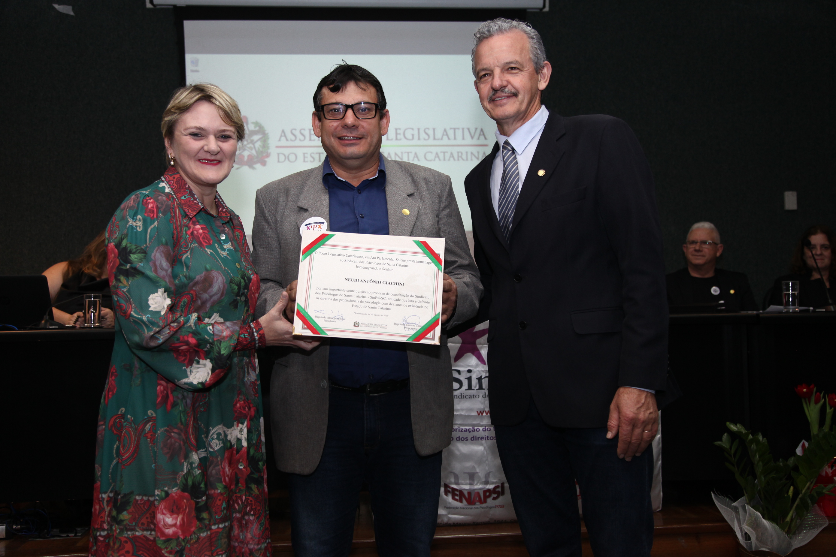 Ato Parlamentar Solene em Homenagem ao Sindicato dos Psicólogos de Santa Catarina.
