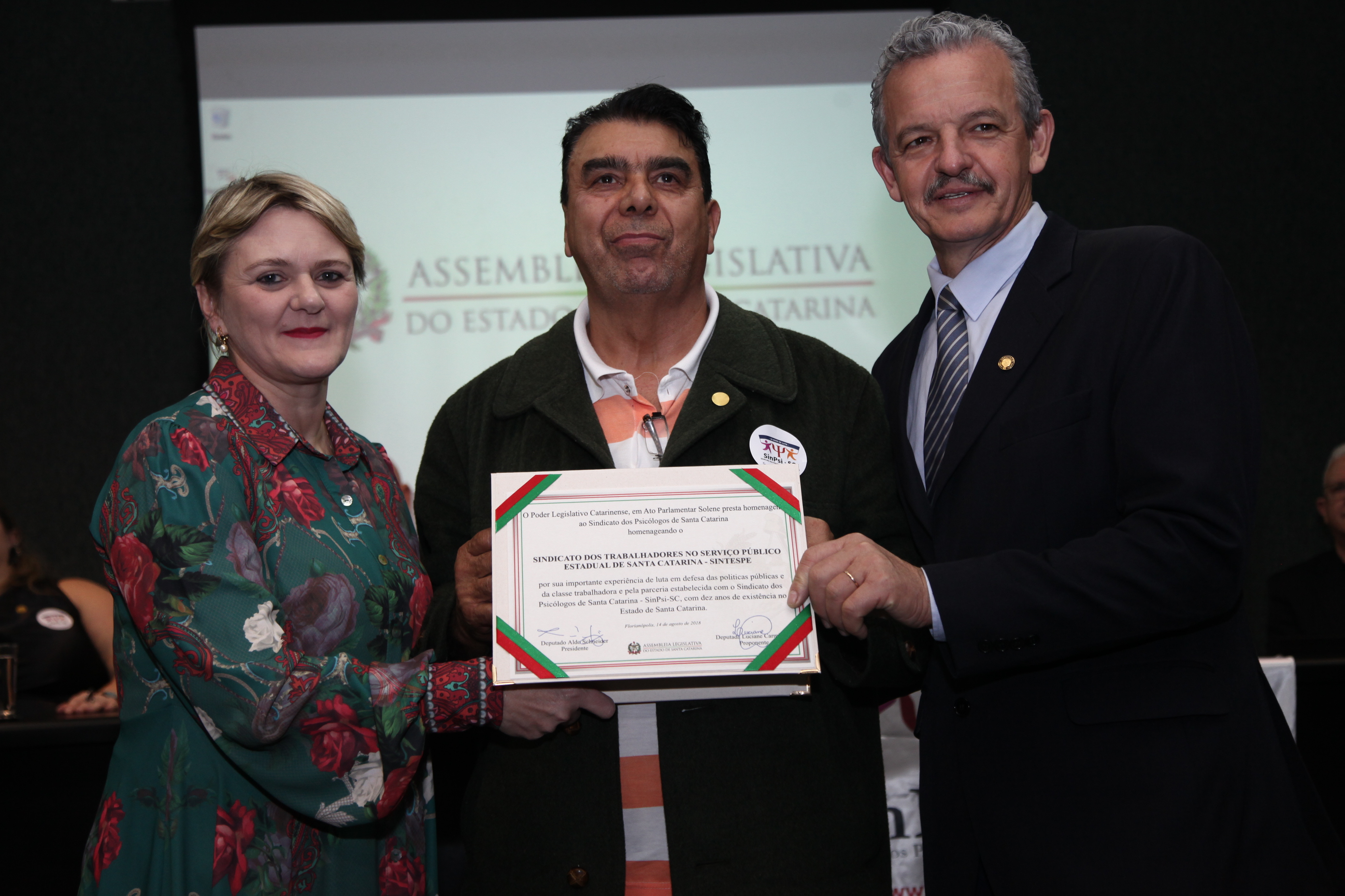 Ato Parlamentar Solene em Homenagem ao Sindicato dos Psicólogos de Santa Catarina.