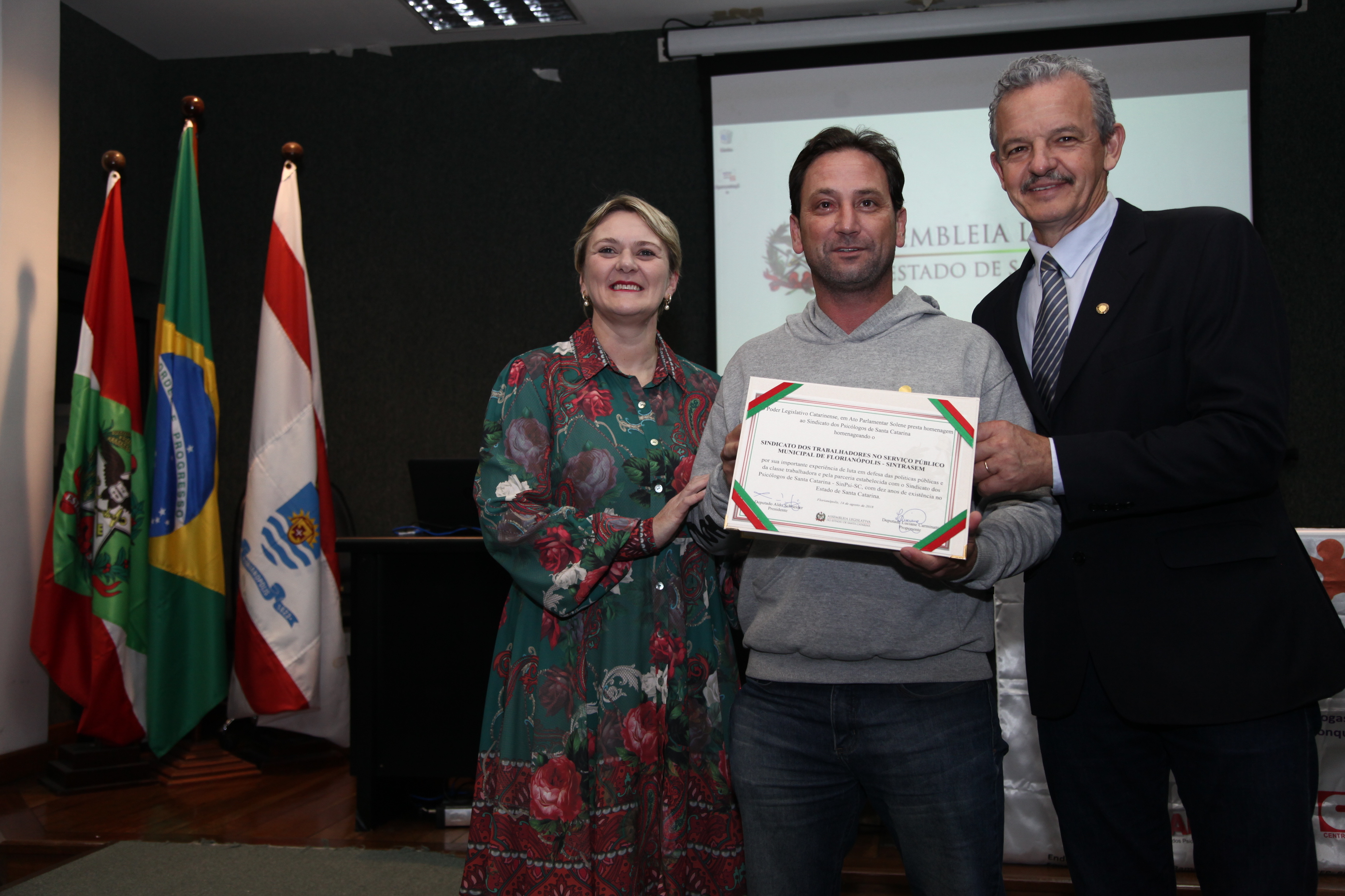 Ato Parlamentar Solene em Homenagem ao Sindicato dos Psicólogos de Santa Catarina.