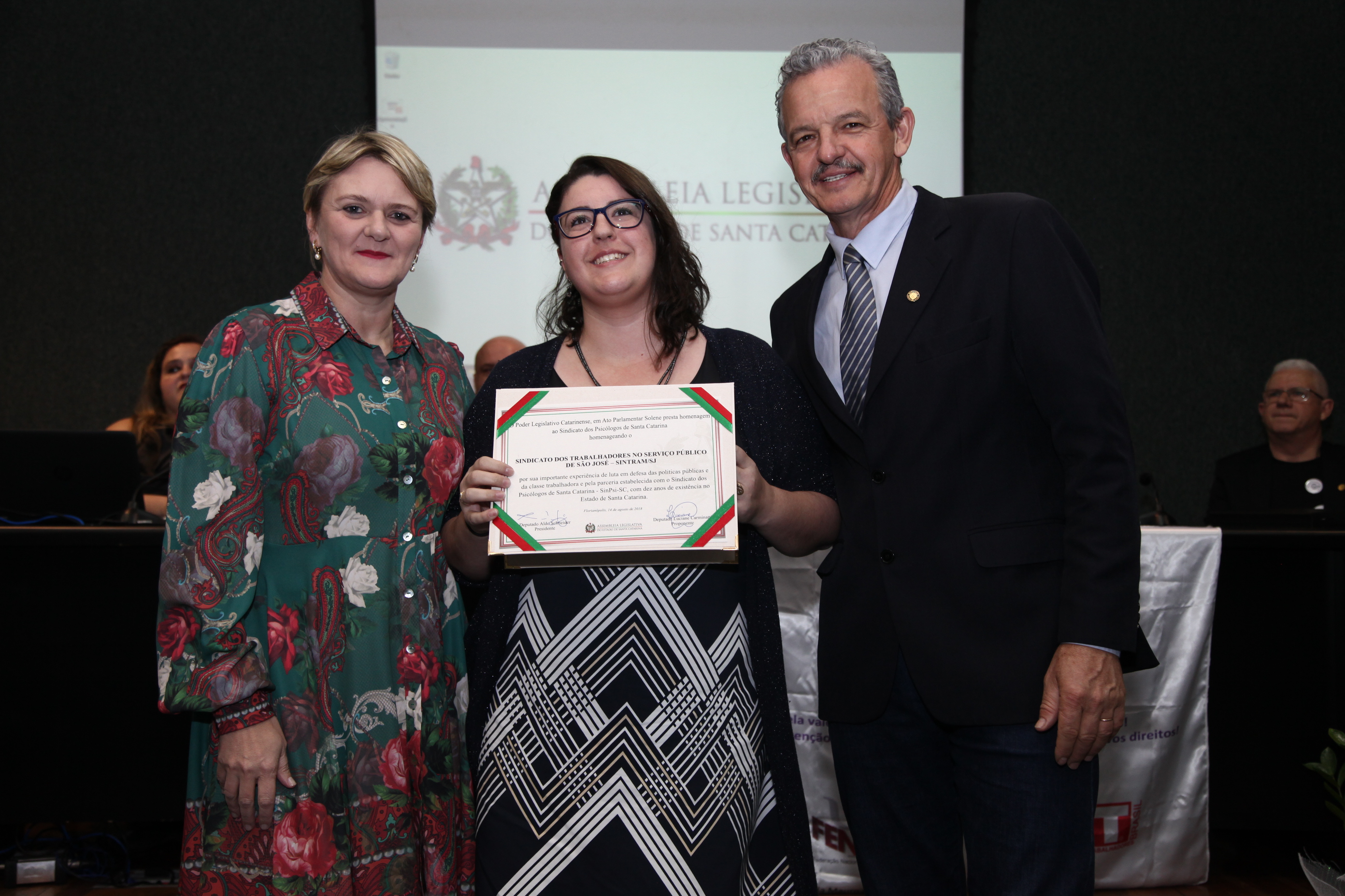 Ato Parlamentar Solene em Homenagem ao Sindicato dos Psicólogos de Santa Catarina.