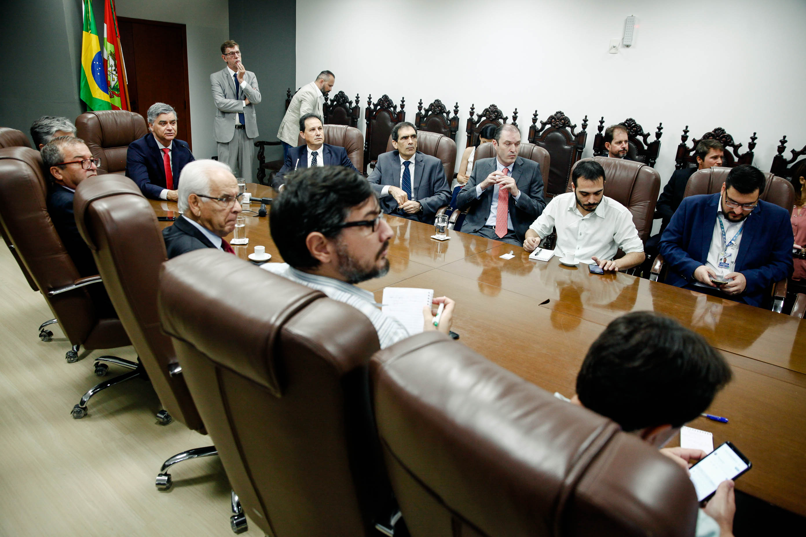 Coletiva com o presidente do TJ - Dia de prestação de contas do Judiciário Catarinense