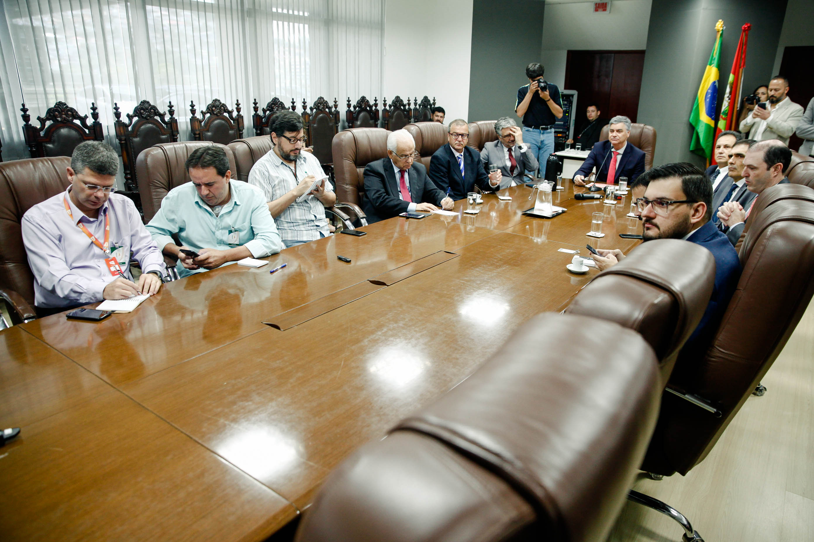 Coletiva com o presidente do TJ - Dia de prestação de contas do Judiciário Catarinense